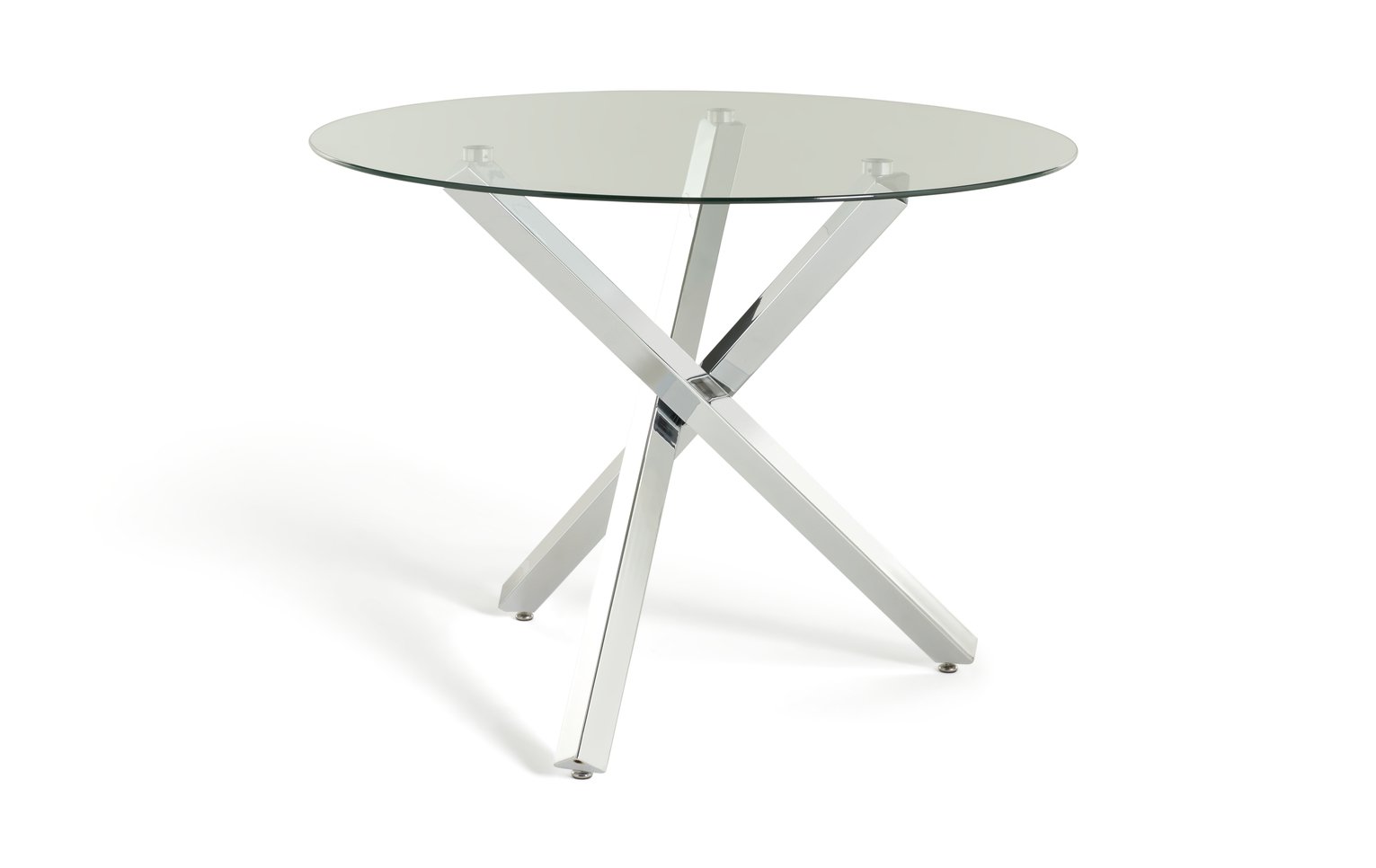 Argos Home Ava Glass 4 Seater Round Dining Table