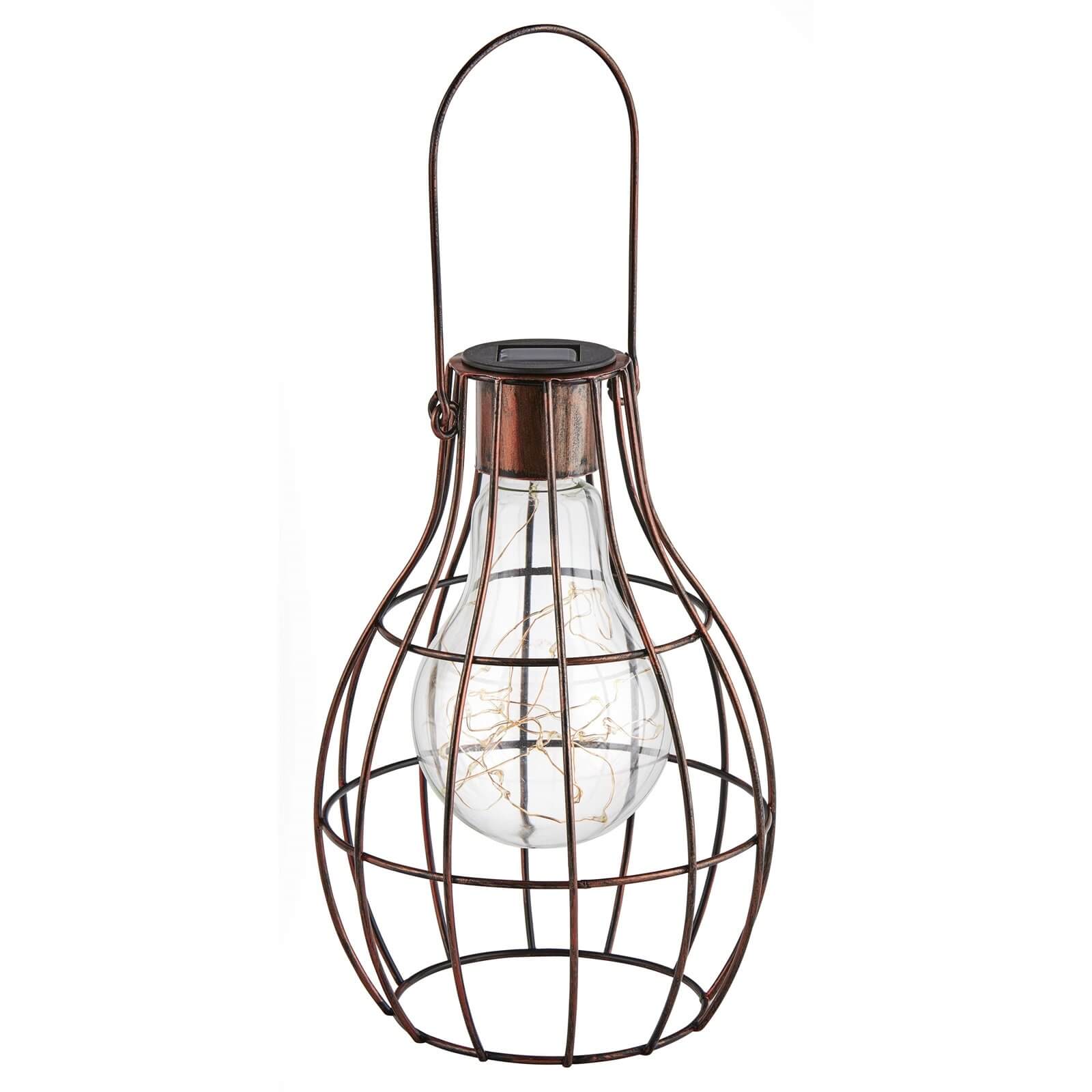 Small Solar Lightbulb Cage Lantern
