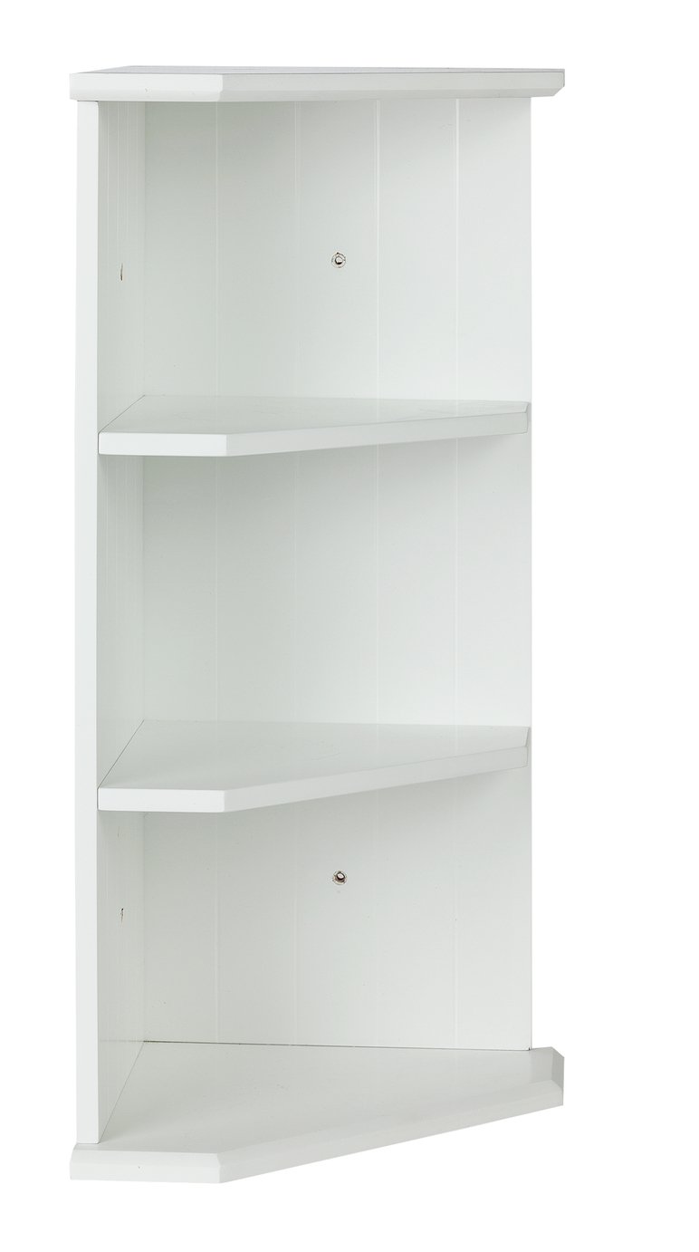 Argos Home Tongue & Groove Corner Shelf - White