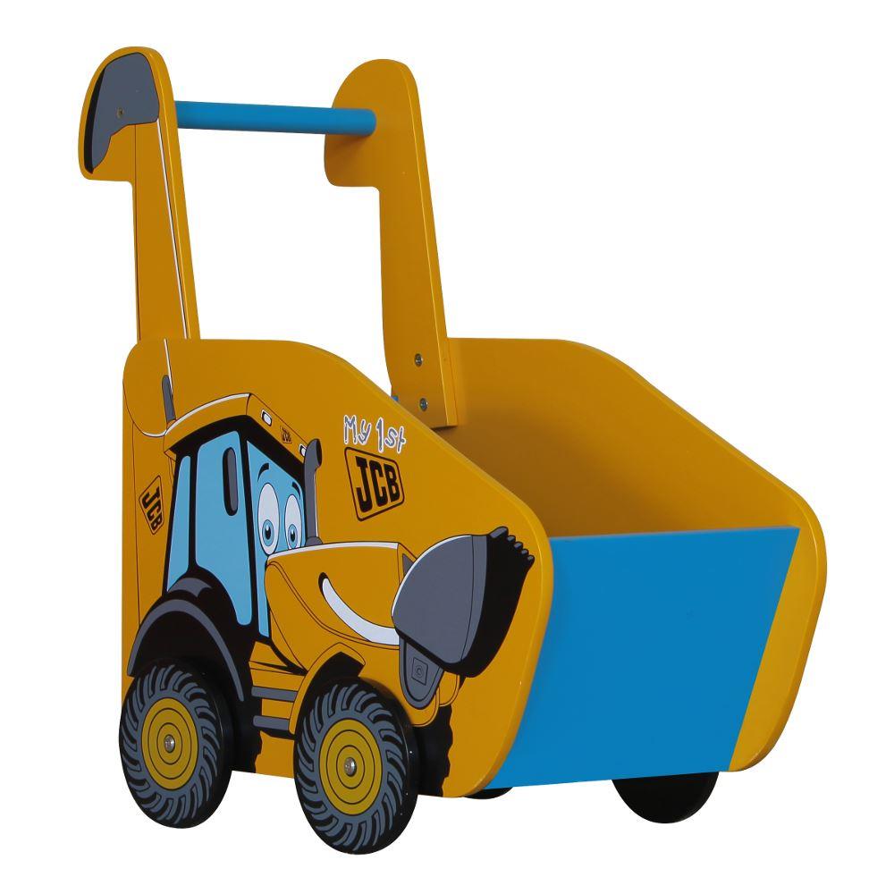 JCB Yellow Children's Digger Push Along Toybox