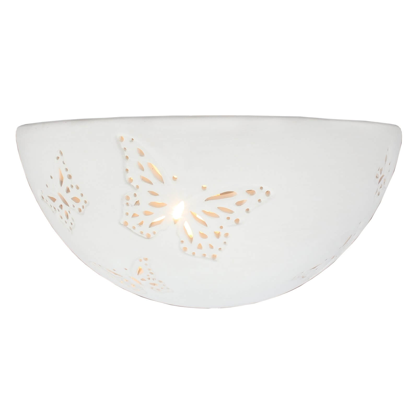 Papillon Ceramic Punched Wall Light