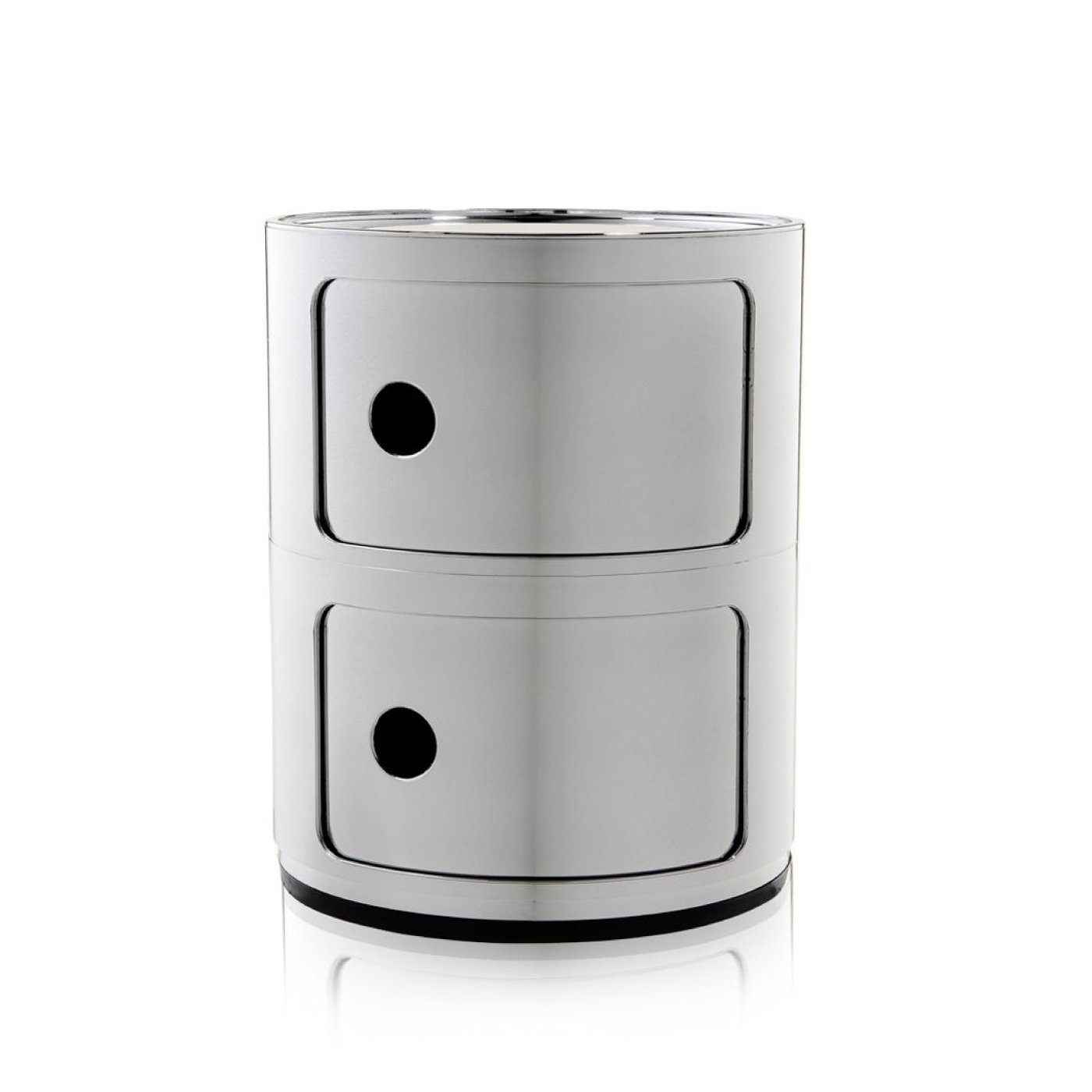 Kartell Componibili Cabinet 2 Element Silver