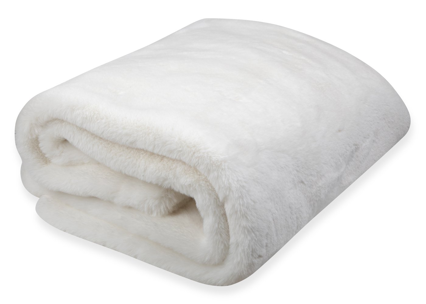 Heal's Faux Fur Throw Cream 130 x 180cm