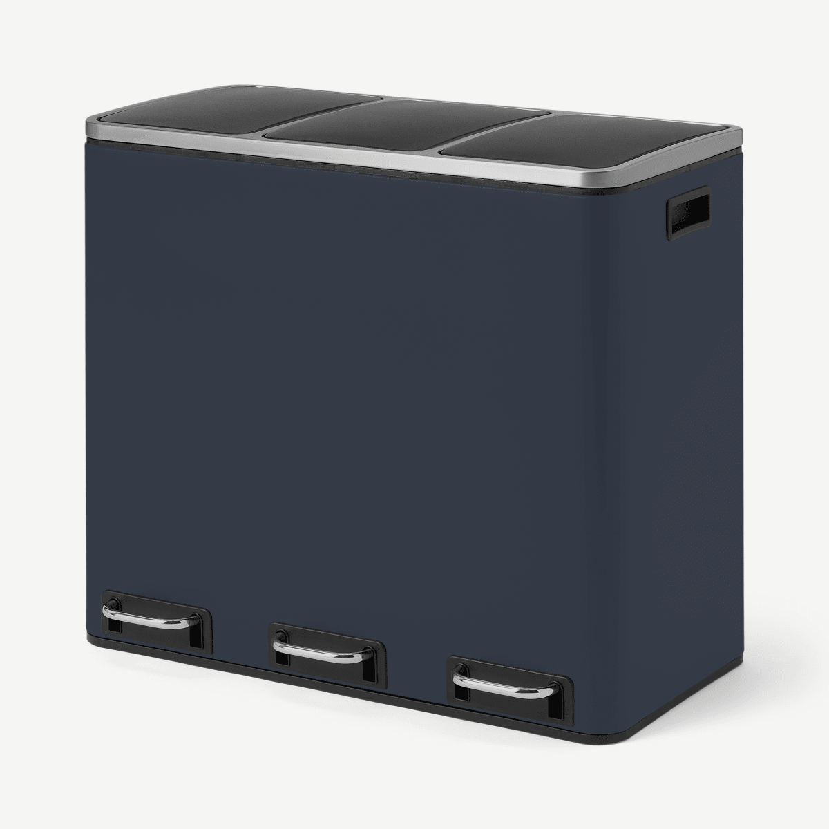 Colter 54L, Soft Close Triple Recycling Pedal Bin, x3 18L, Midnight Navy
