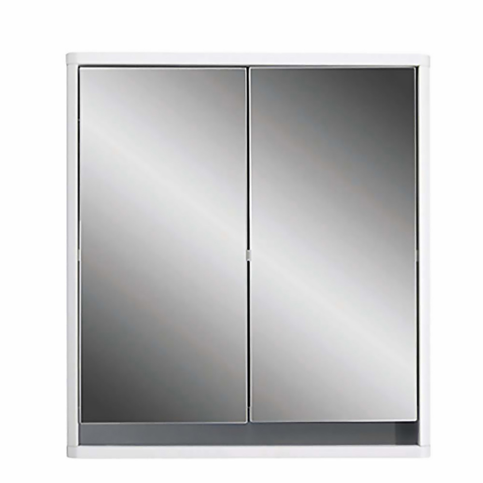 Senna Double Door Mirrored Bathroom Cabinet - White