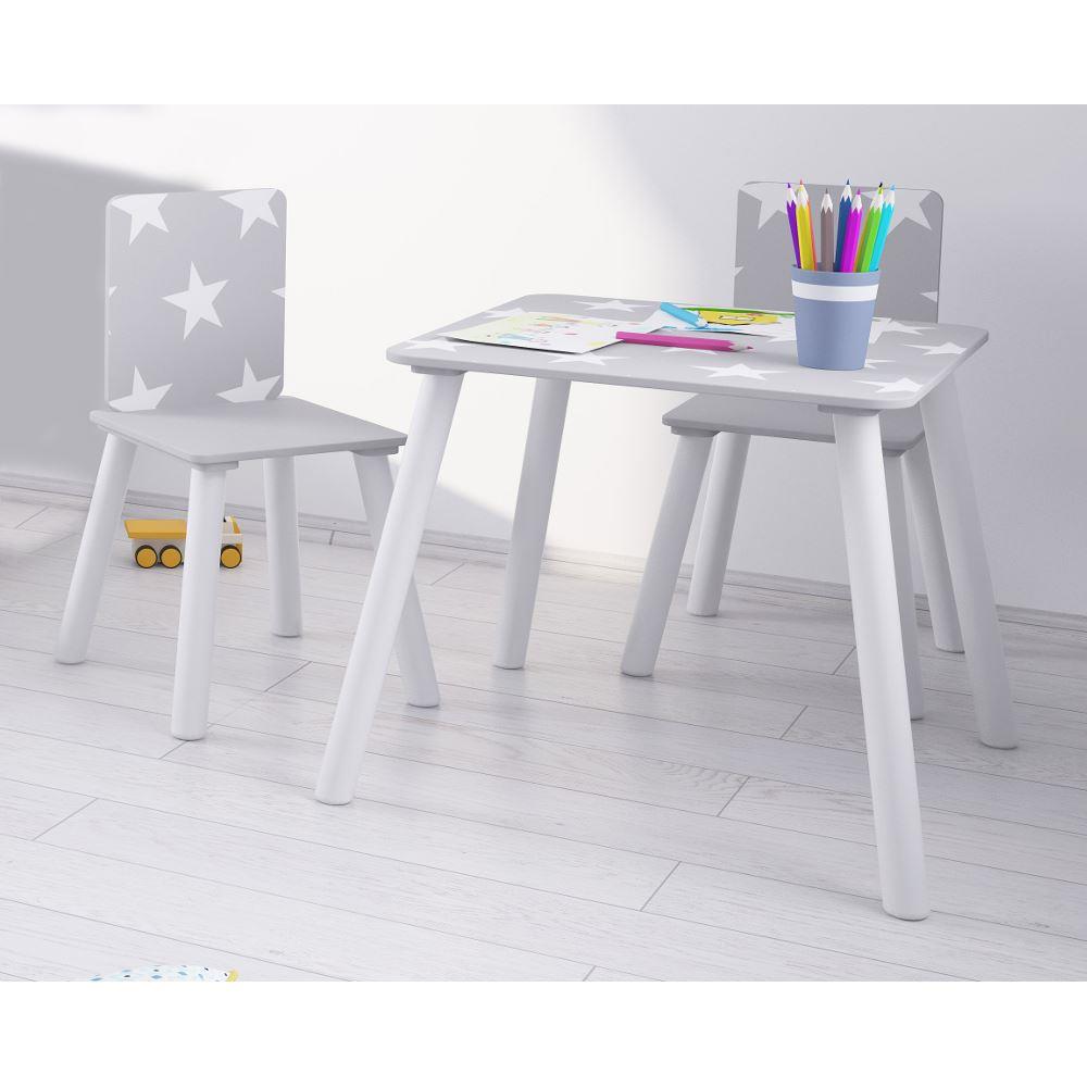 Star Grey and White Table and Chairs