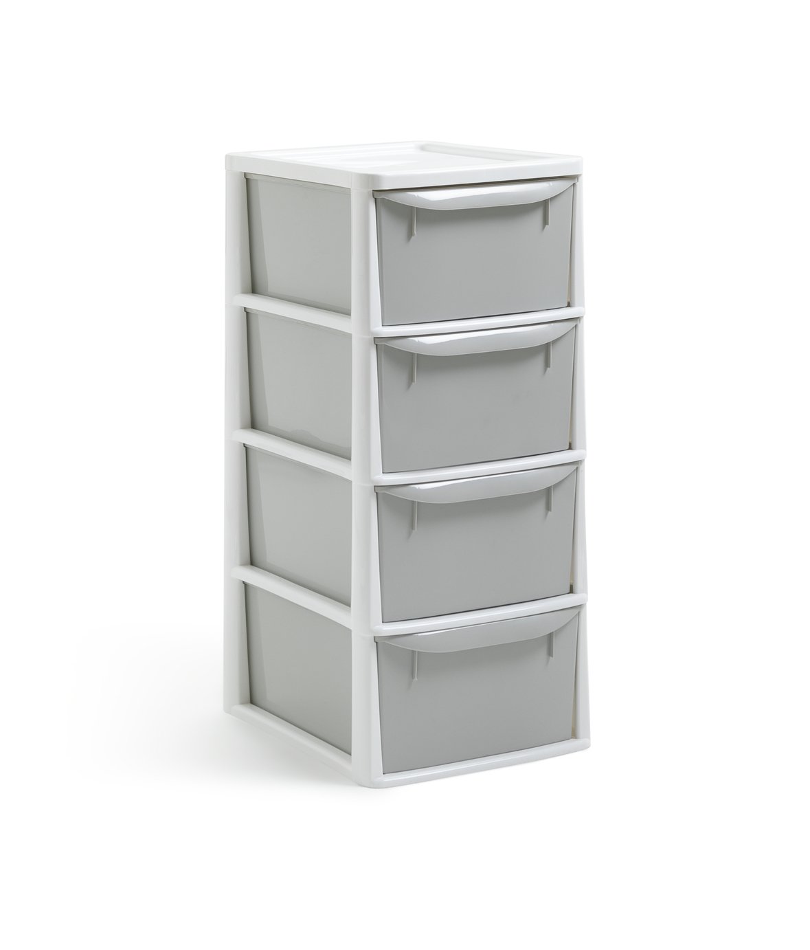 Argos Home 4 Drawer Tower - Light Grey