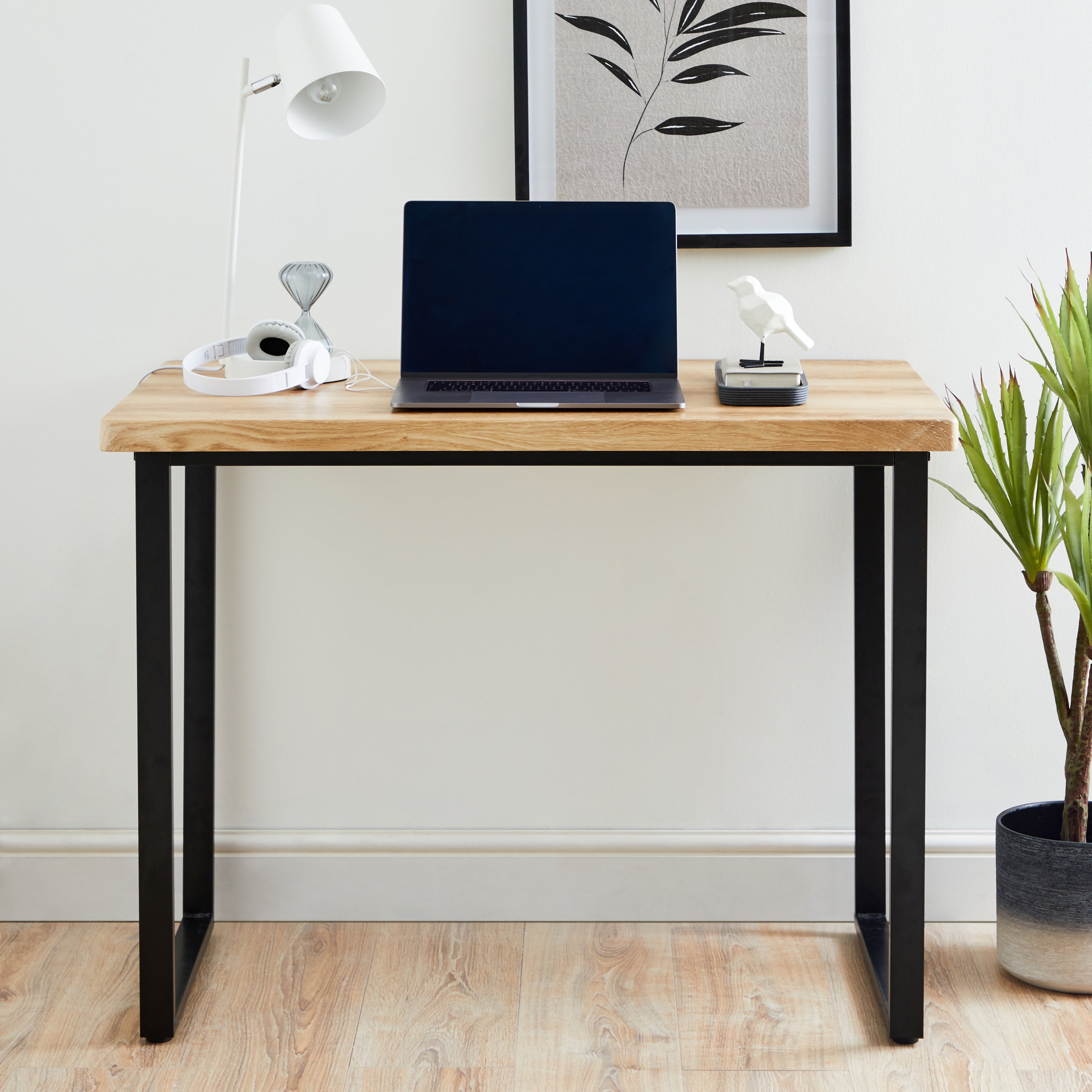Freddie Oak Effect Desk 100cm Light Oak