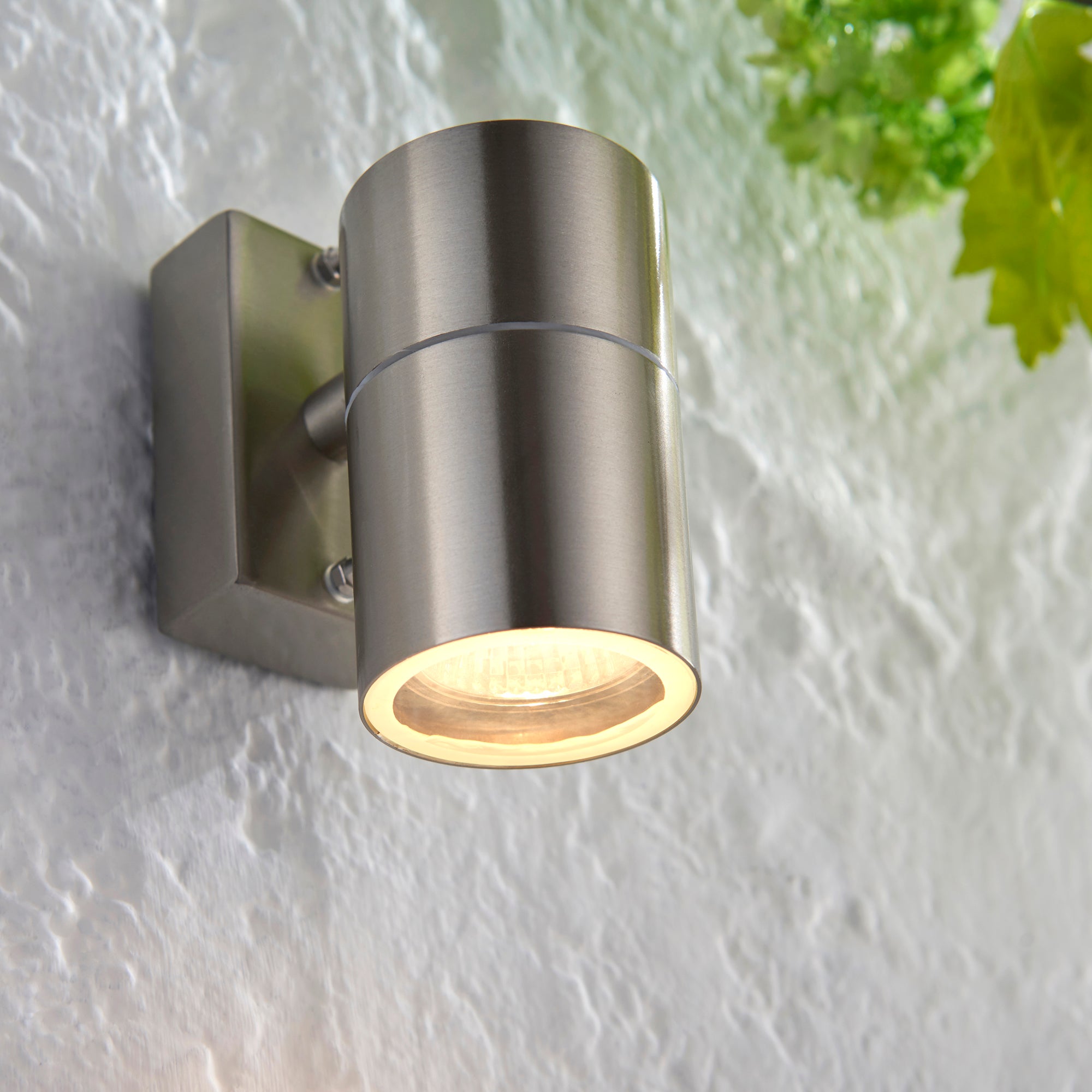 Vogue Canon Outdoor Wall Light Steel Silver