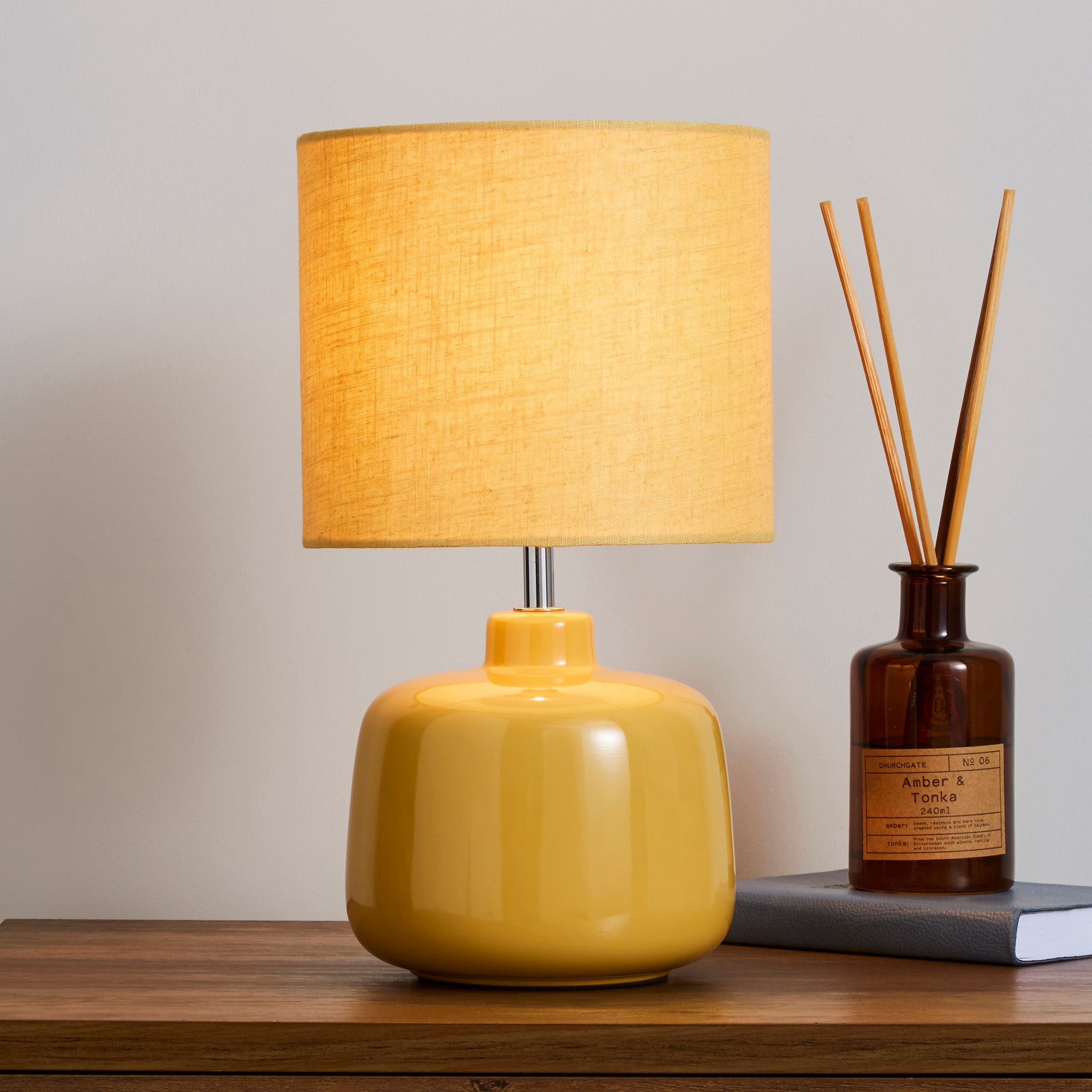 Oslo Ceramic Ochre Table Lamp Ochre
