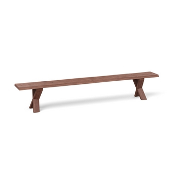 Heal's Oslo Bench 260x35cm Walnut Natural Edge Not Filled