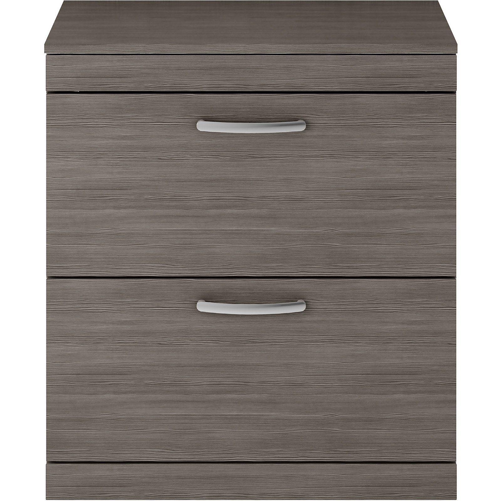 Balterley Rio 800mm Freestanding 2 Drawer Vanity With Worktop - Brown Grey Avola