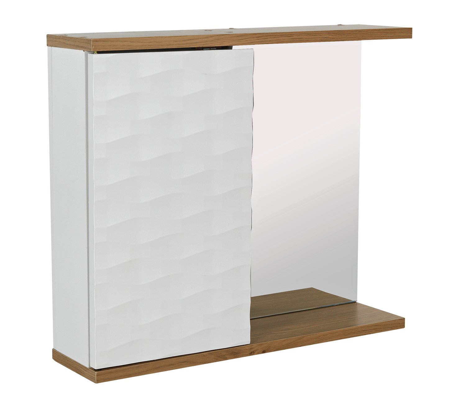 Habitat Zander Mirrored Cabinet - White