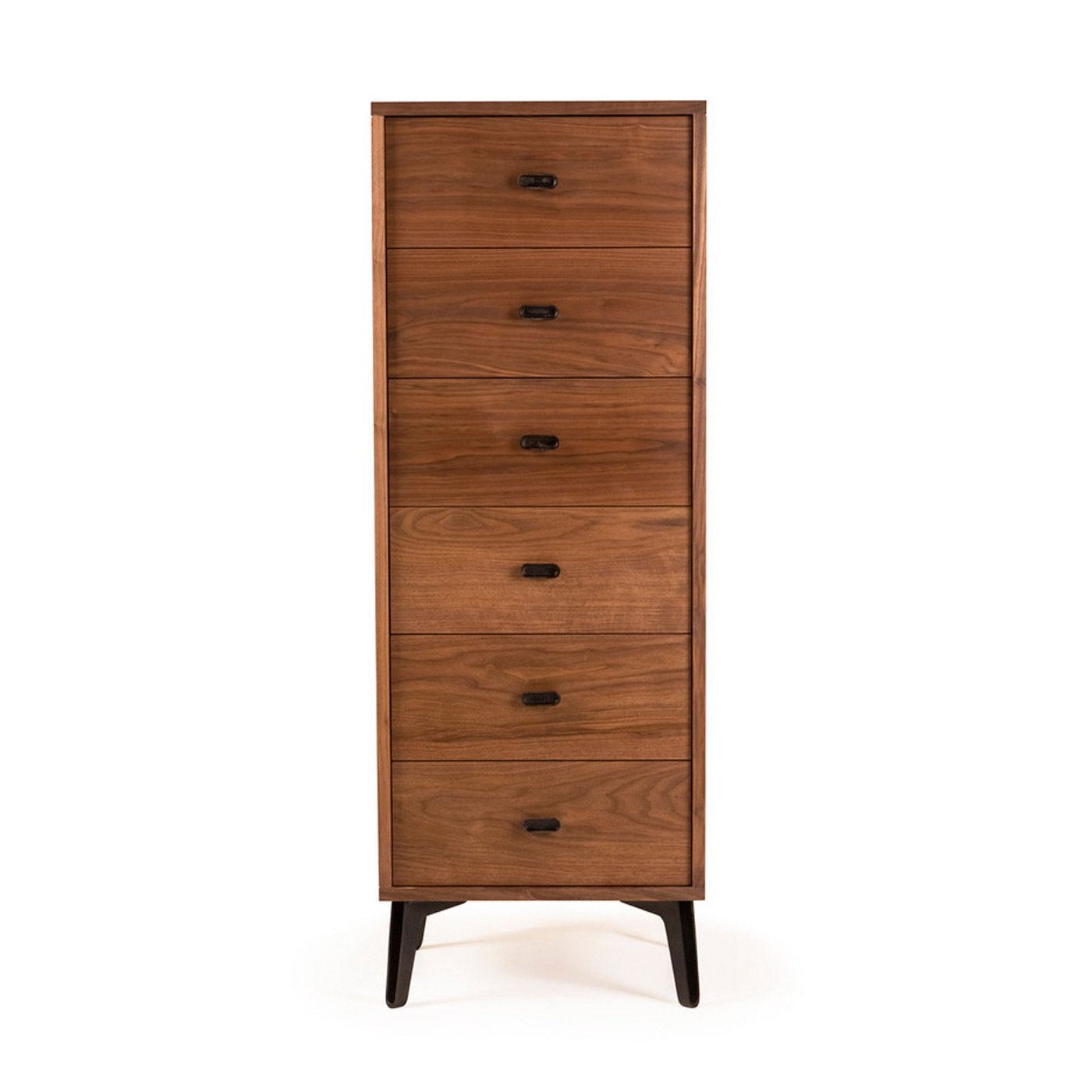 De La Espada McQueen Tall 6 Drawer Chest Walnut