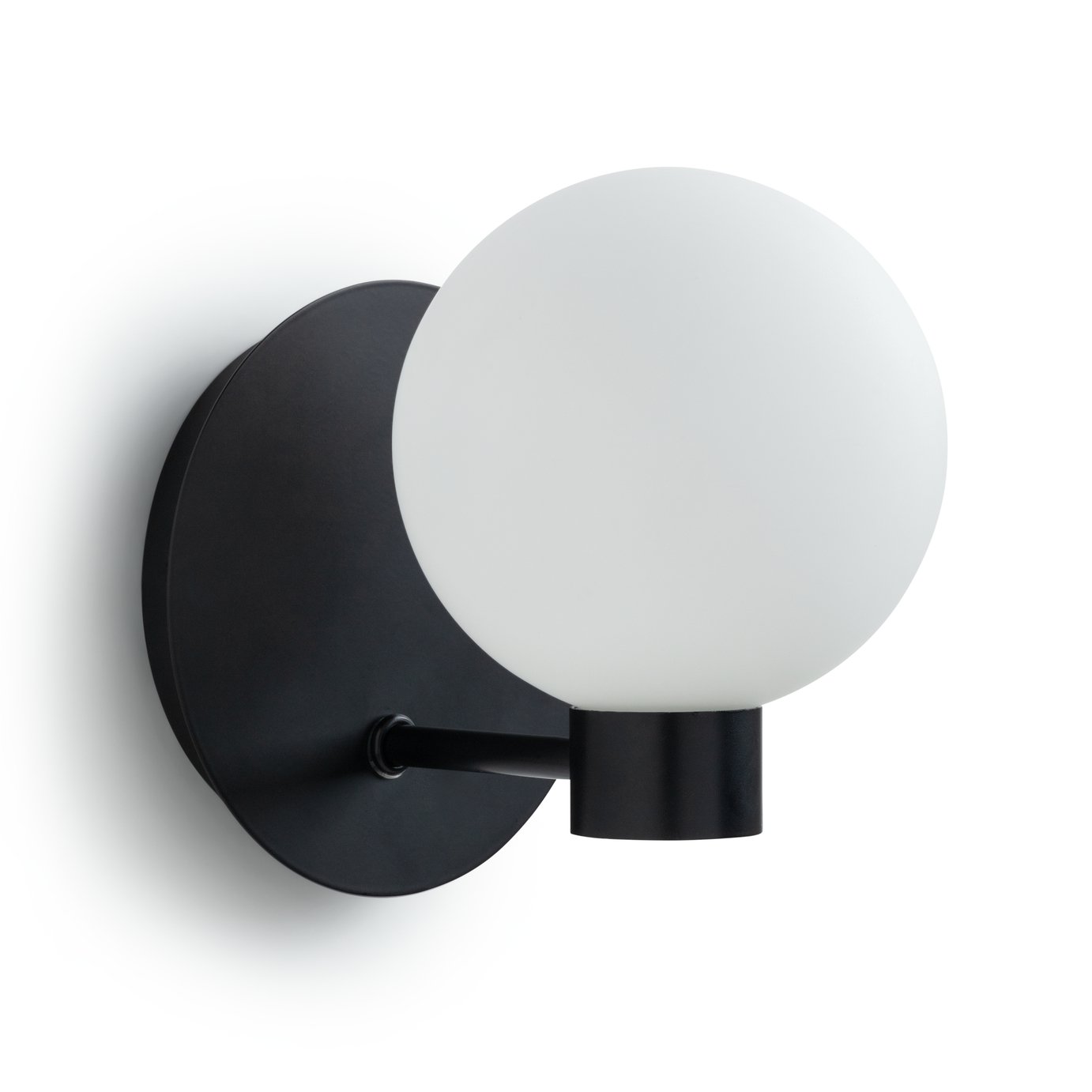Habitat Salarino Opal Glass Bathroom Wall Light - Black