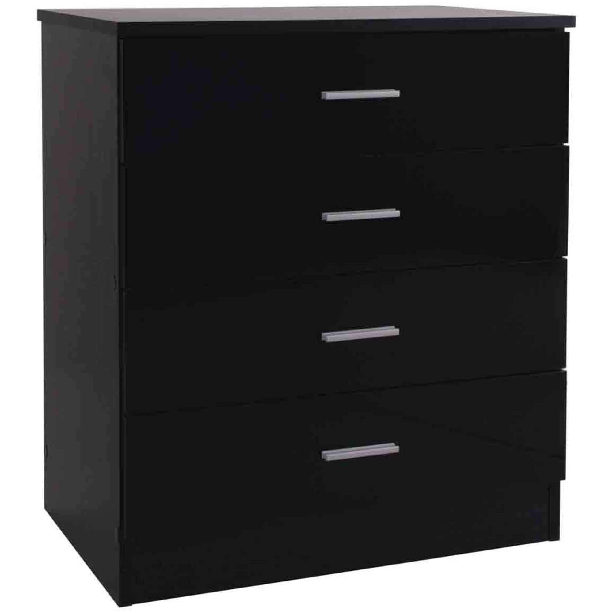 Ottawa Black 4 Drawer Chest Black