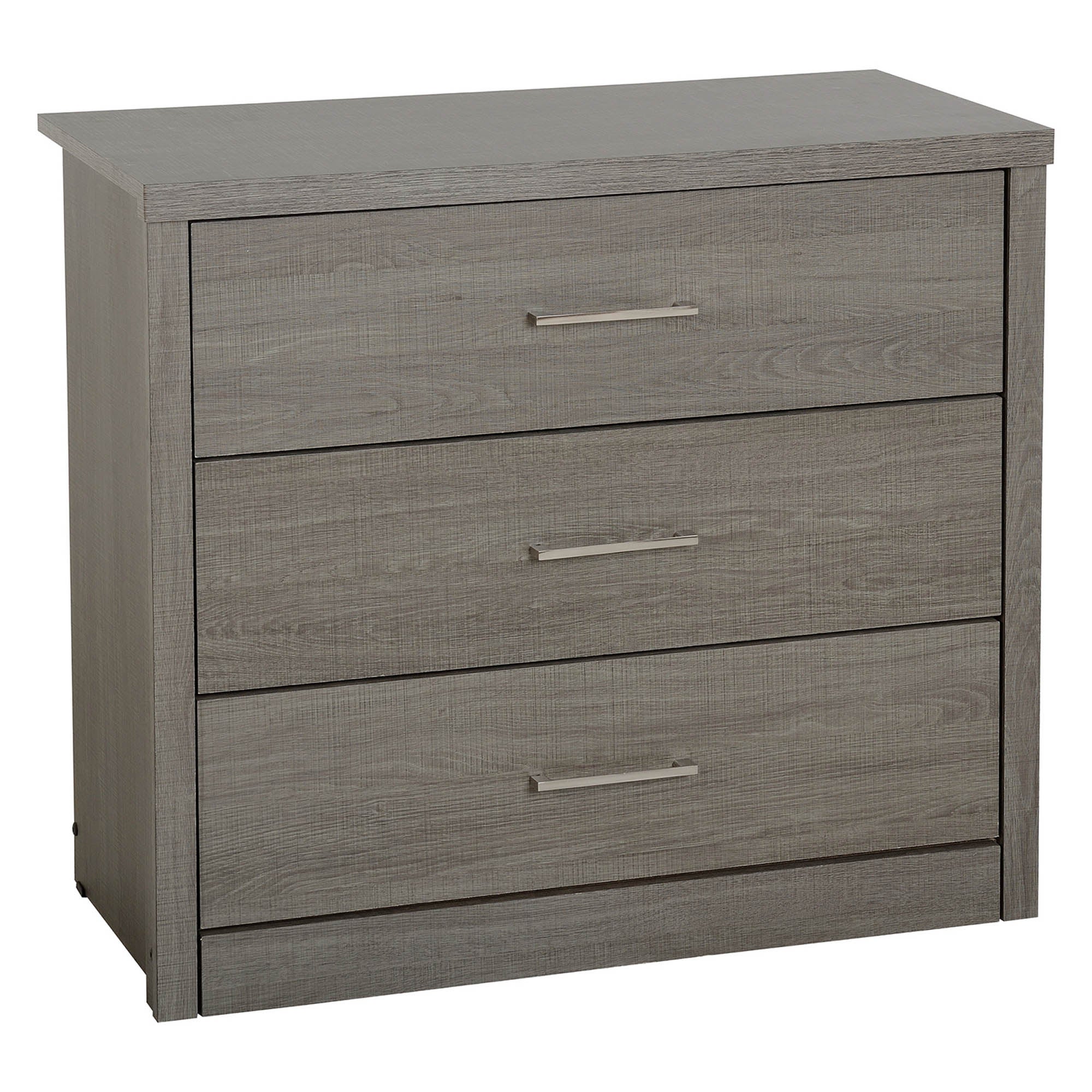Lennon Grey 3 Drawer Chest Black