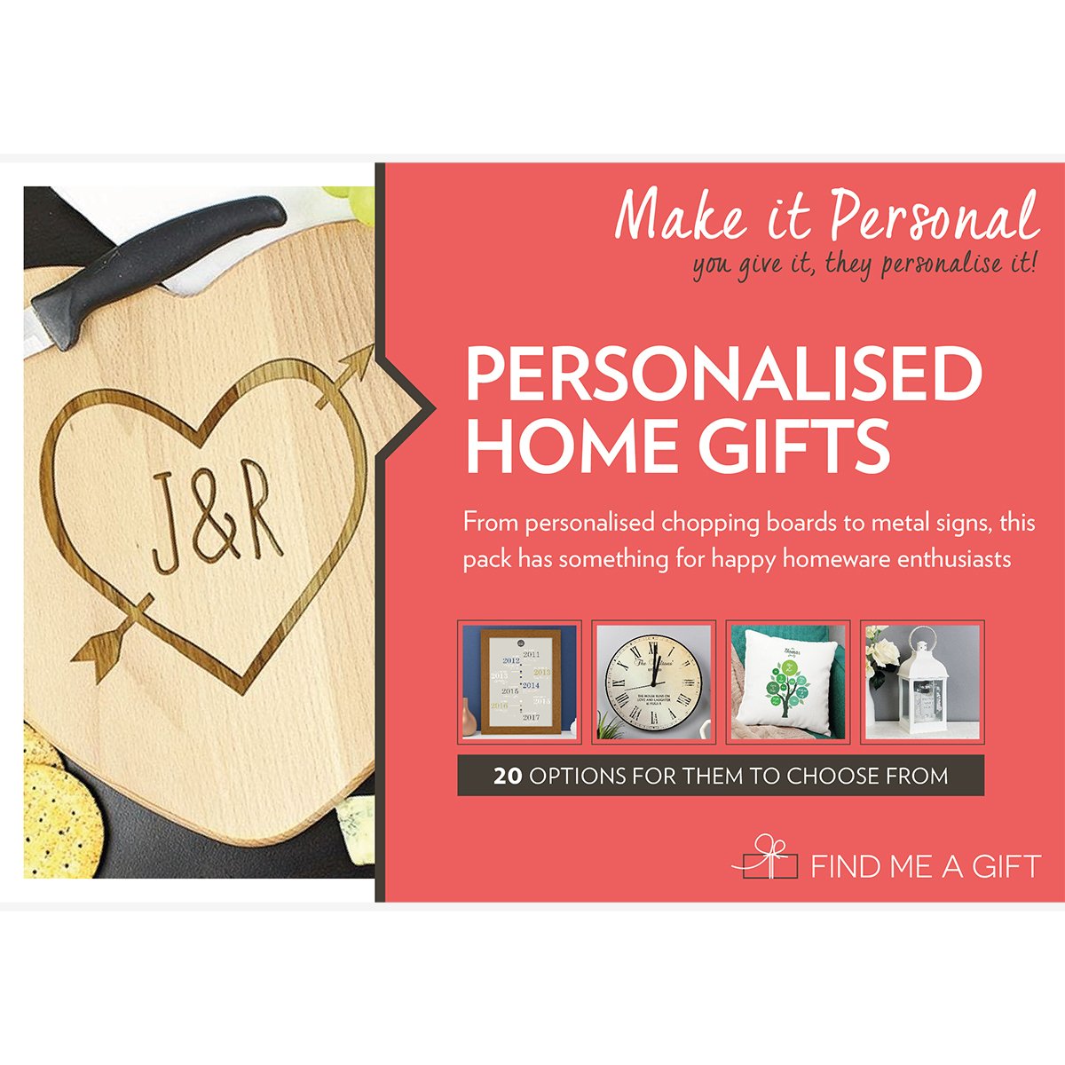 Personalised Home Gifts For One Gift Experience
