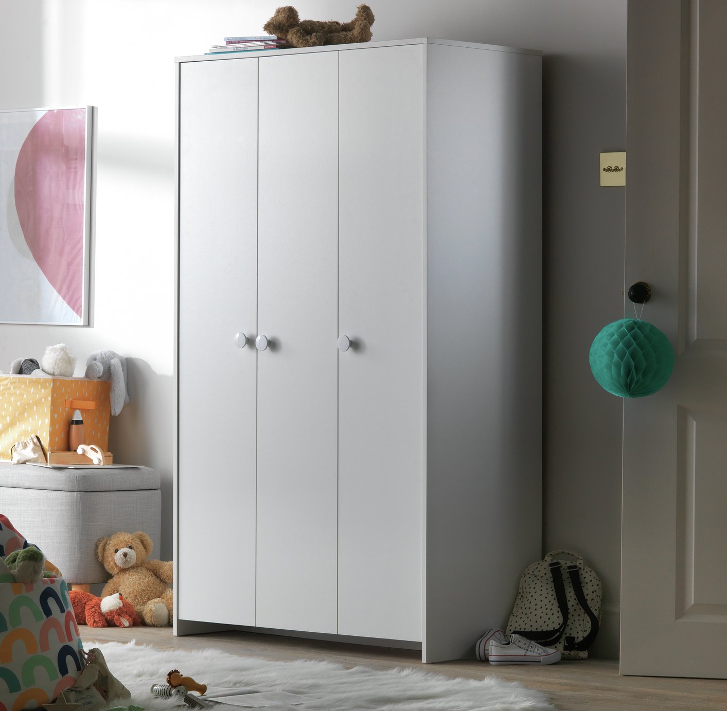 Argos Home Juno 3 Door Wardrobe - White