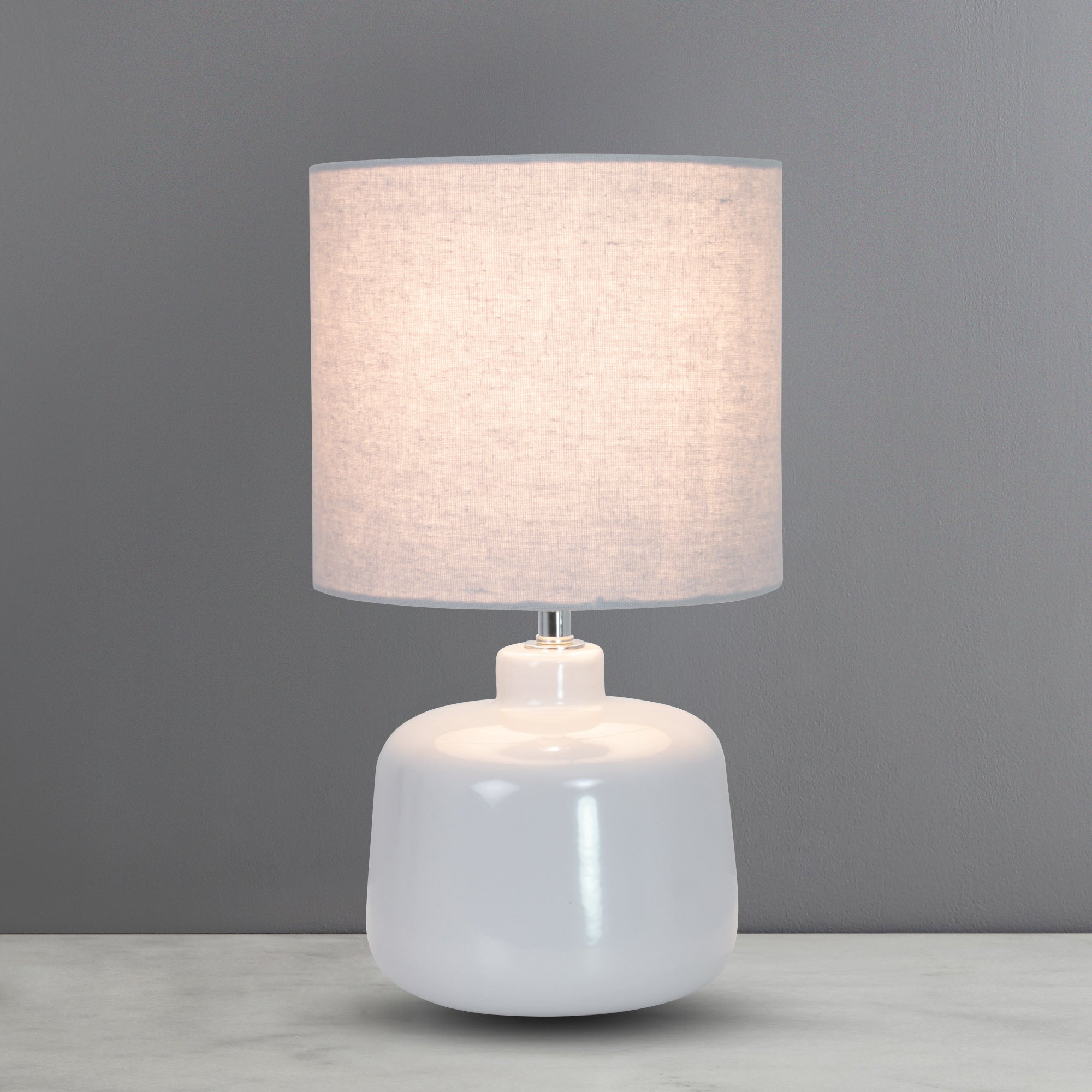 Oslo Ceramic Dove Grey Table Lamp Dove (Grey)