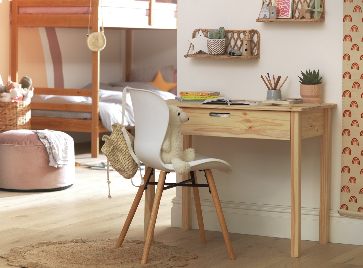 Habitat Rico Kids 1 Drawer Desk - Pine