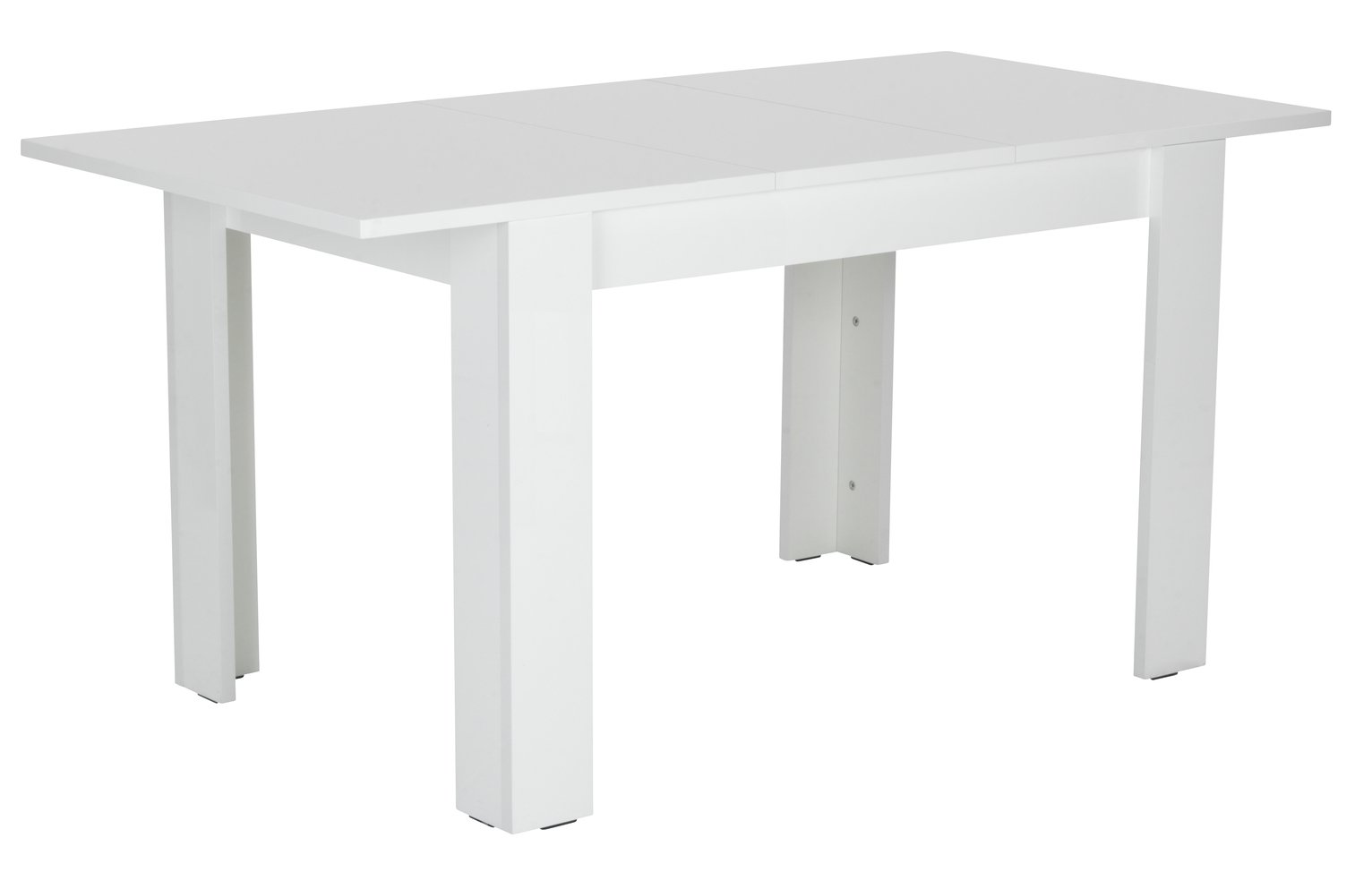 Habitat Miami Gloss Extending 4 - 6 Seater Table - White