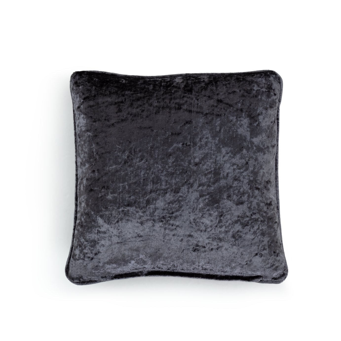 Argos Home Crushed Velvet Plain Cushion - Charcoal - 43x43cm