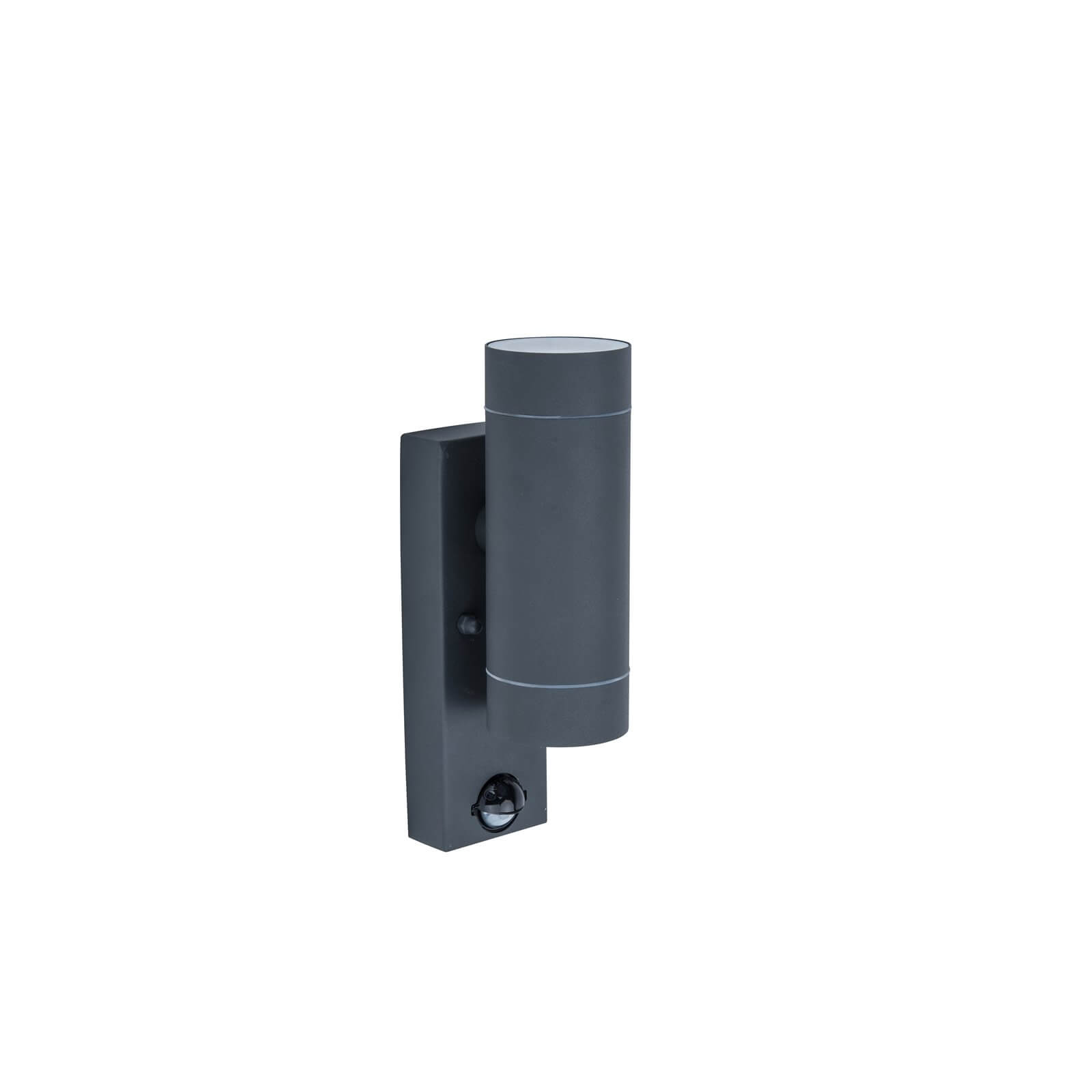 Lutec Rado Up And Down Outdoor Wall Light With PIR Motion Sensor In Black