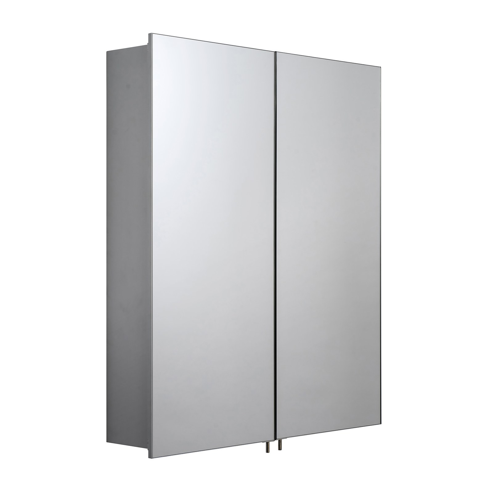 Croydex Warwick Double Door Illuminated Aluminium Bathroom Cabinet