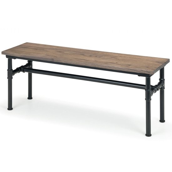 Clemson Wooden Dining Bench In Mocha Elm