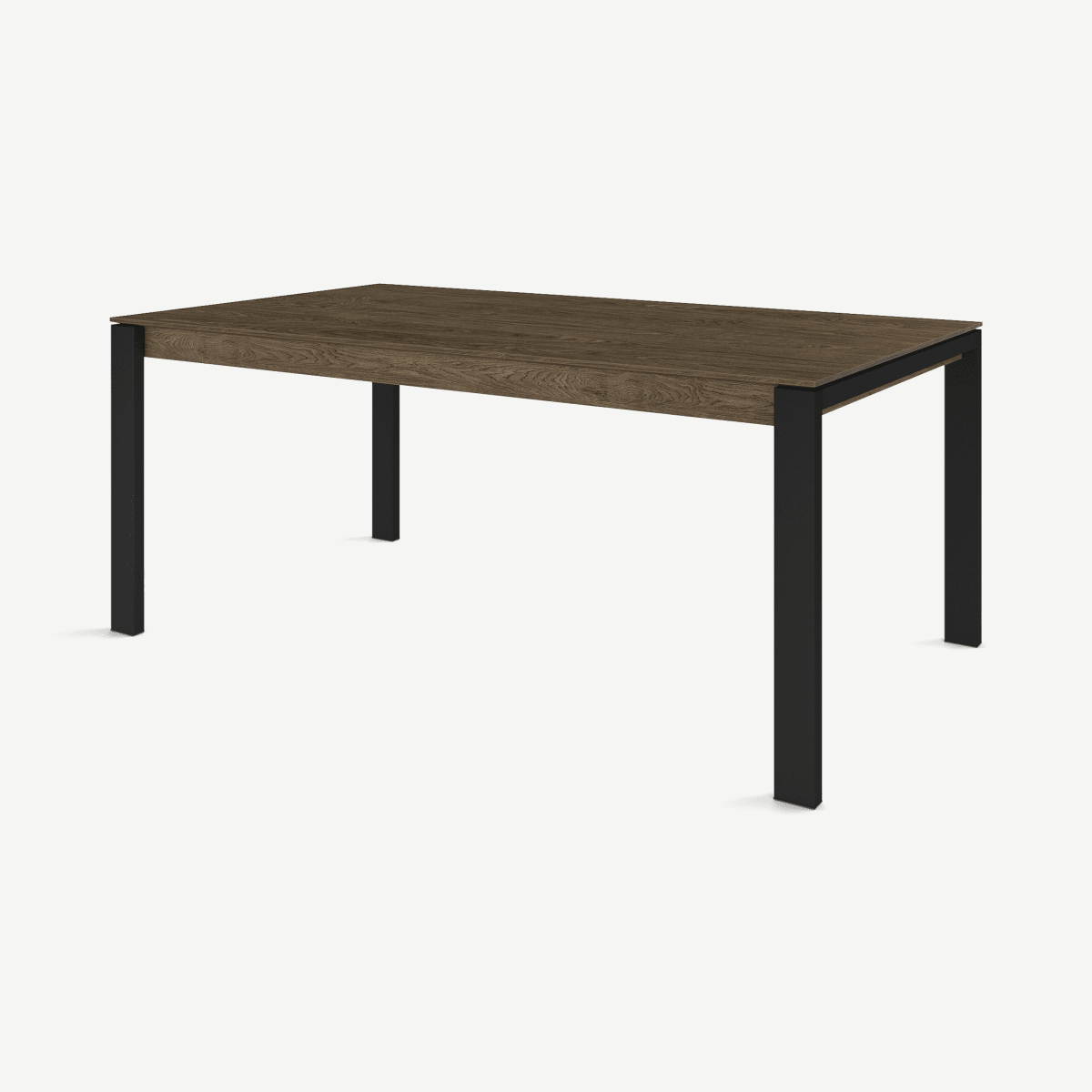 Corinna 8 Seat Dining Table, Smoked Oak & Black