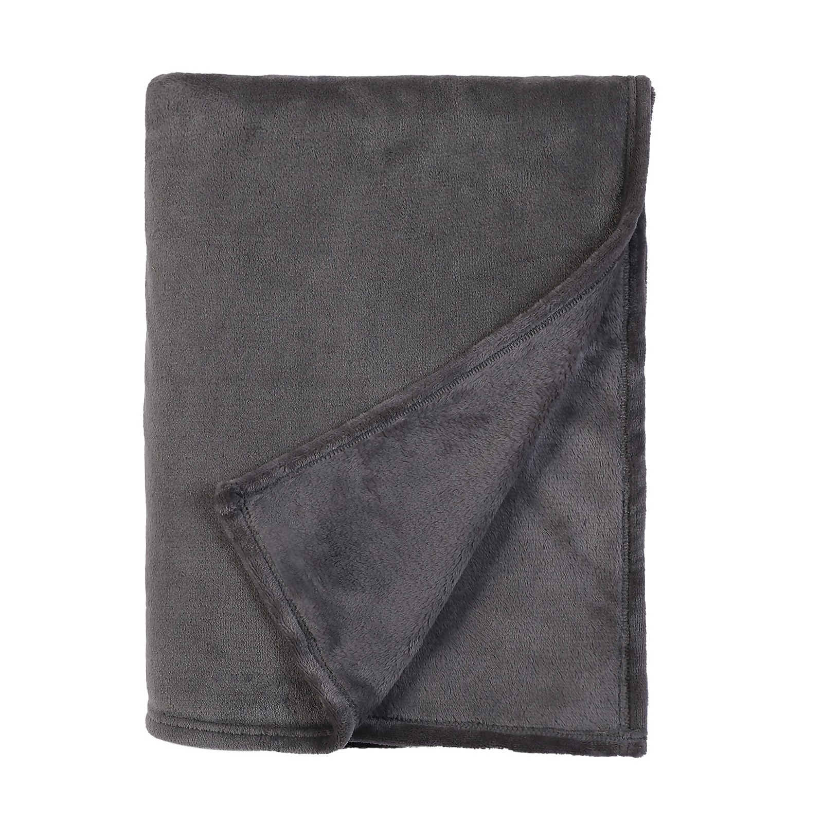 Fleece Throw Charcoal 120x150cm