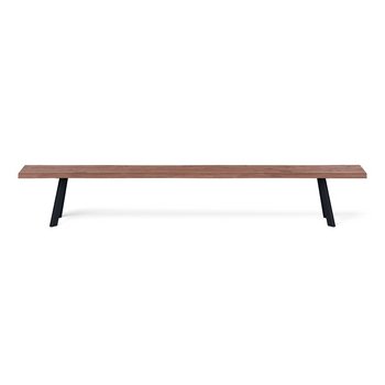 Heal's Madrid Bench 280x35cm Walnut Straight Edge Not Filled