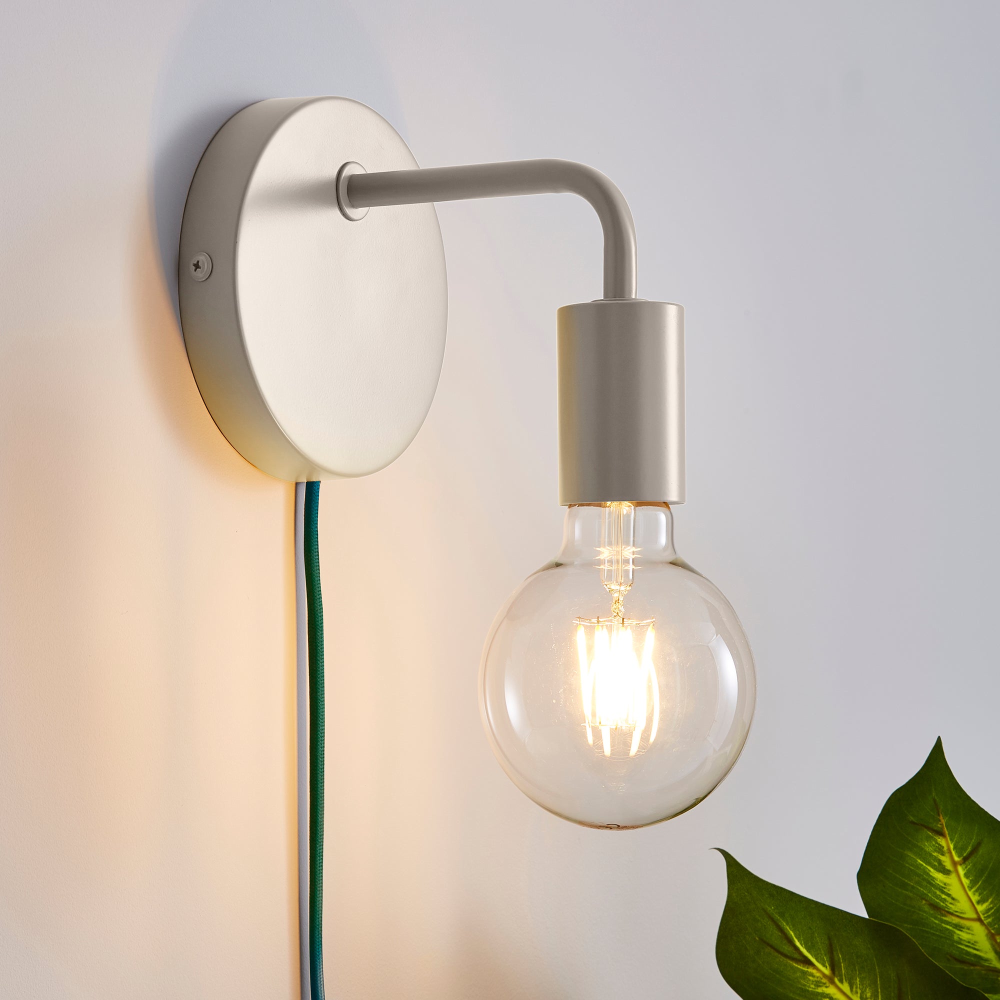 Elements Koppla Plug-In Wall Light Grey