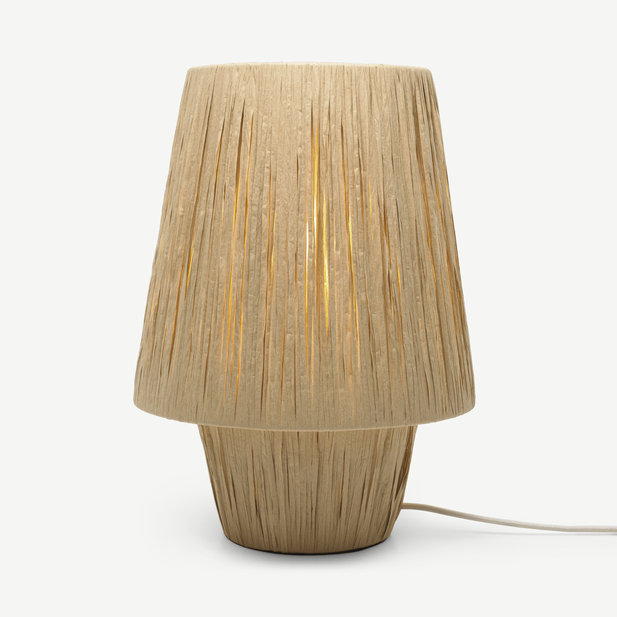 Karel Bedside Table Lamp, Natural Raffia