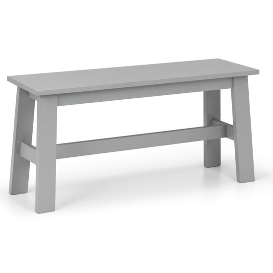 Kobe Wooden Dining Bench In Lunar Grey