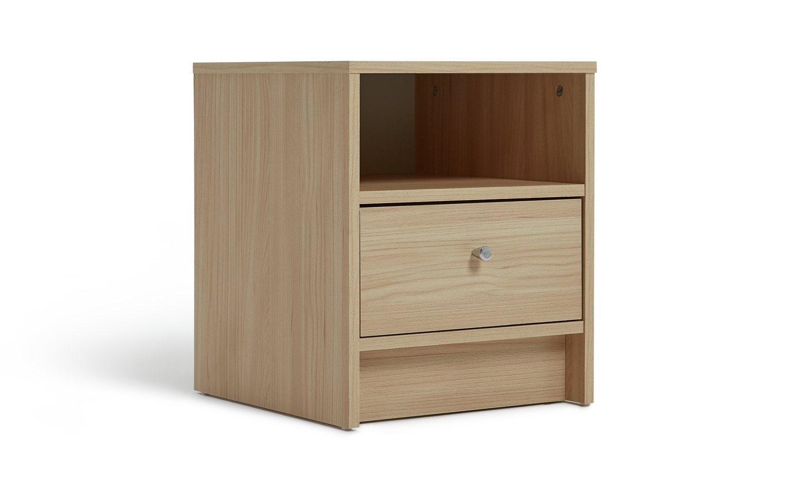 Argos Home Malibu 1 Drawer Bedside Table - Beech Effect