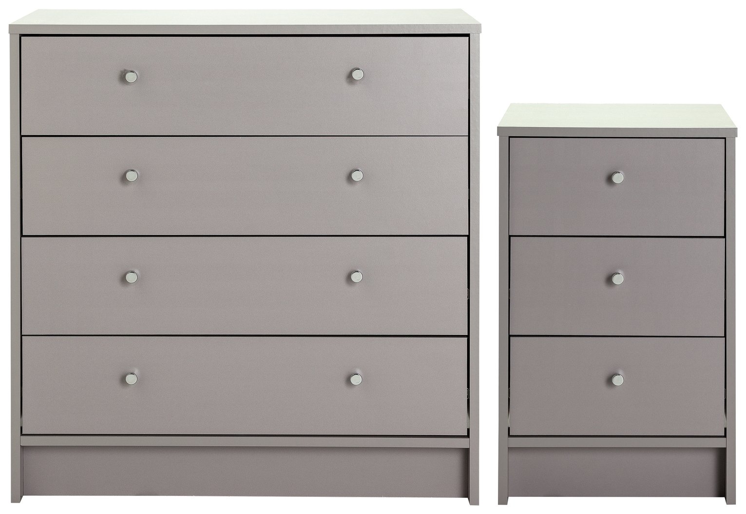 Habitat Malibu Bedside Table & 4 Drawer Chest Set - Grey