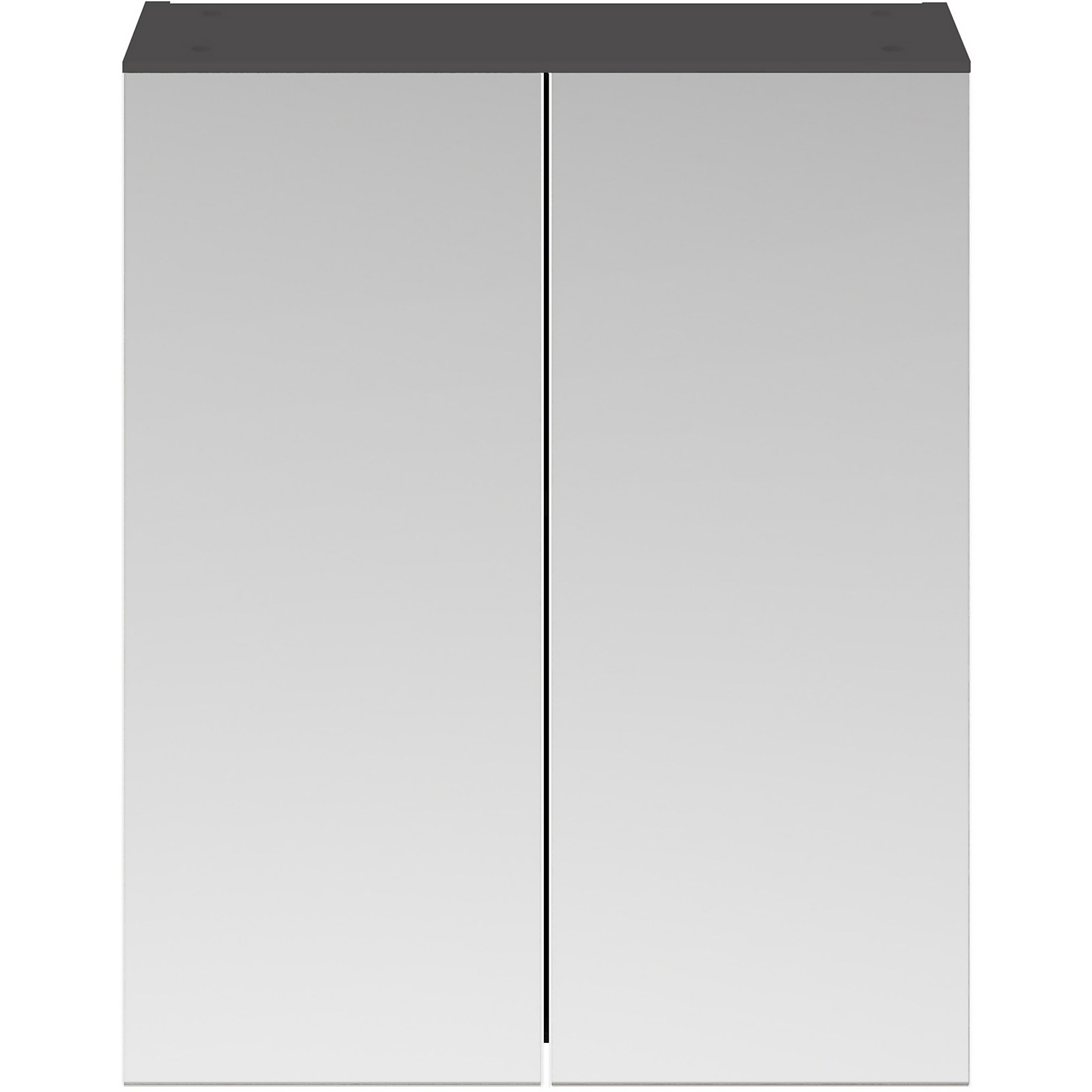 Balterley Rio 600mm Mirror Unit 50/50 - Gloss Grey