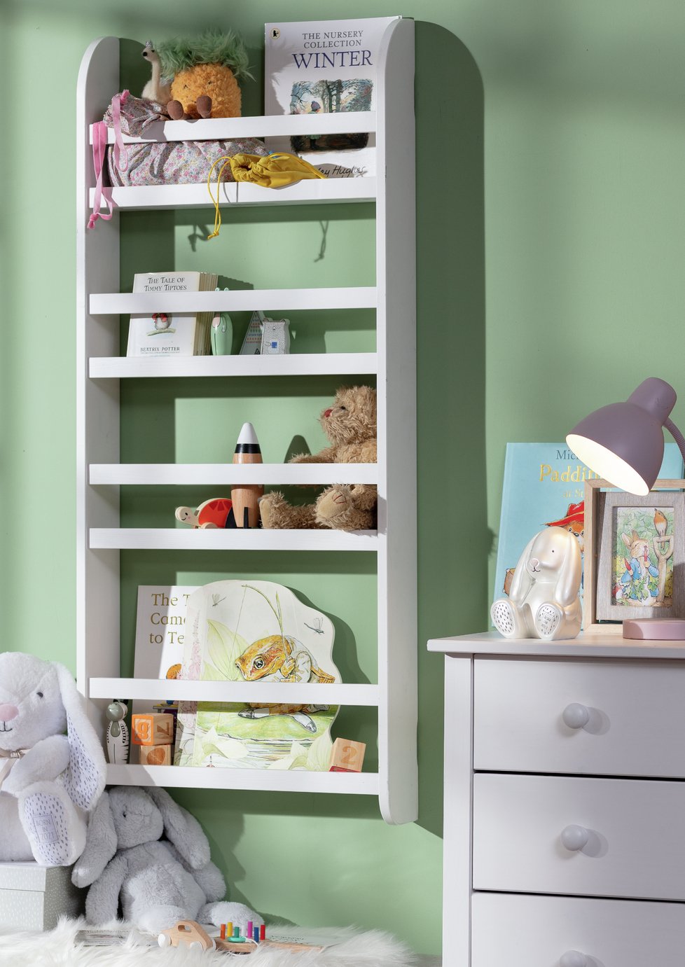 Habitat Scandinavia Kids 4 Shelf Wall Mounted Bookcase White