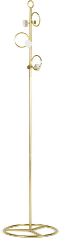 Sakari Marble Detail Coat Stand, Brass