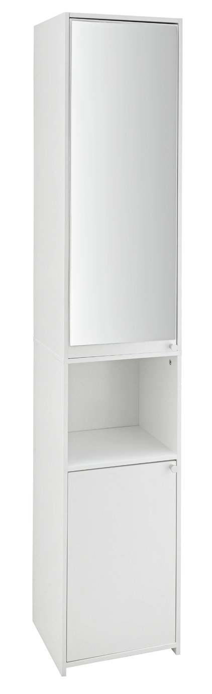 Argos Home Prime Mirrored Tallboy - White