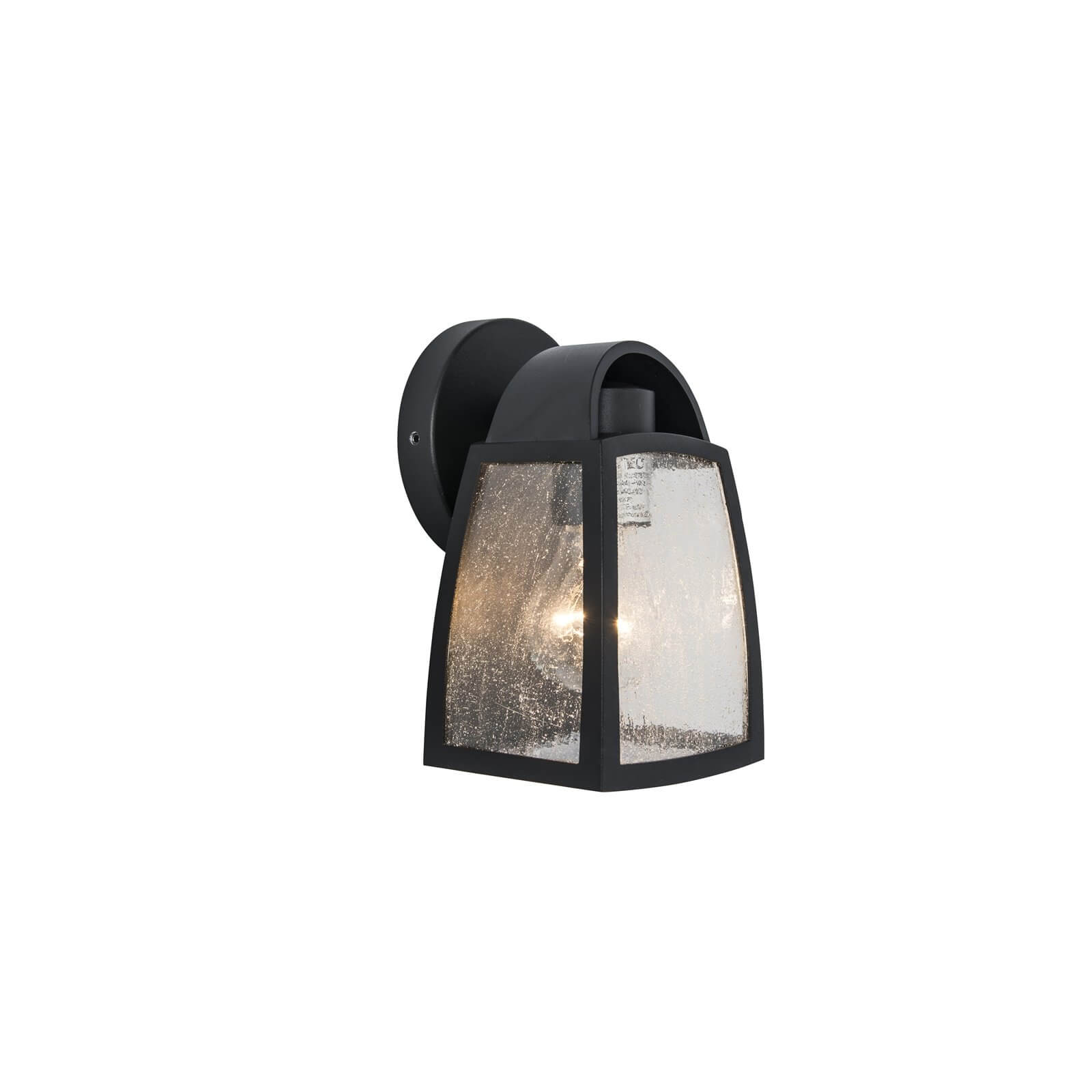 Lutec Kelsey Outdoor Wall Lantern In Black
