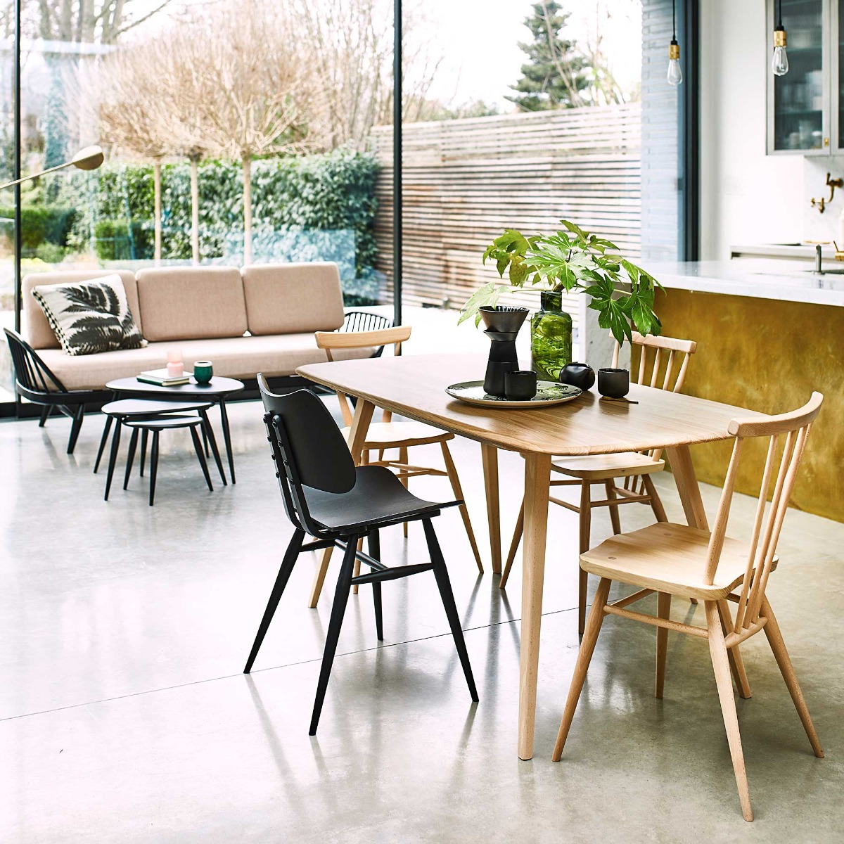 Ercol Originals Retro Plank Dining Table, Wood