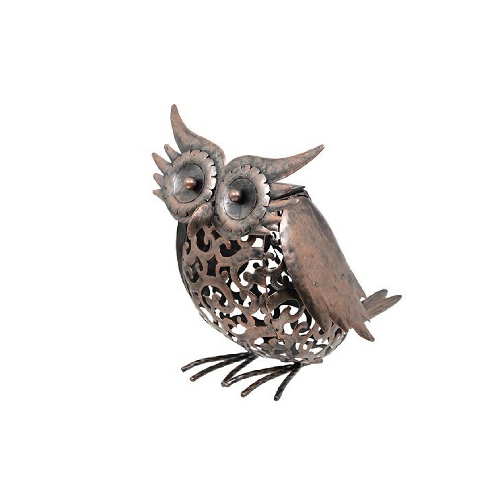 Solar Silhouette Owl 22x16.5x23cm