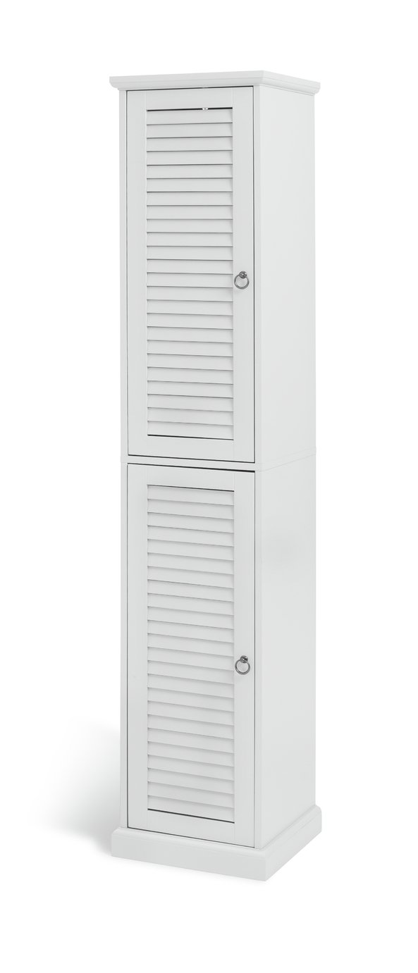 Argos Home Le Marais Louvered Tallboy - White