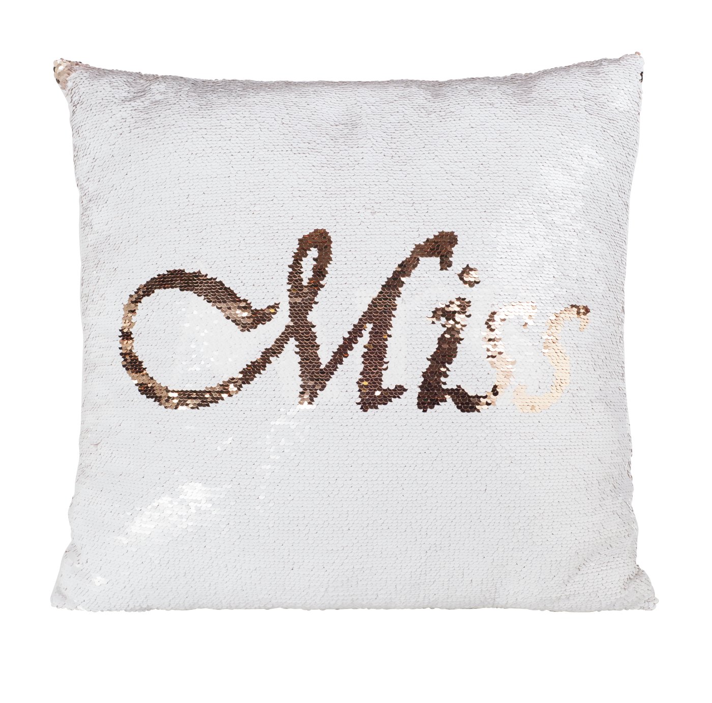 Miss to Mrs Sequin Cushion