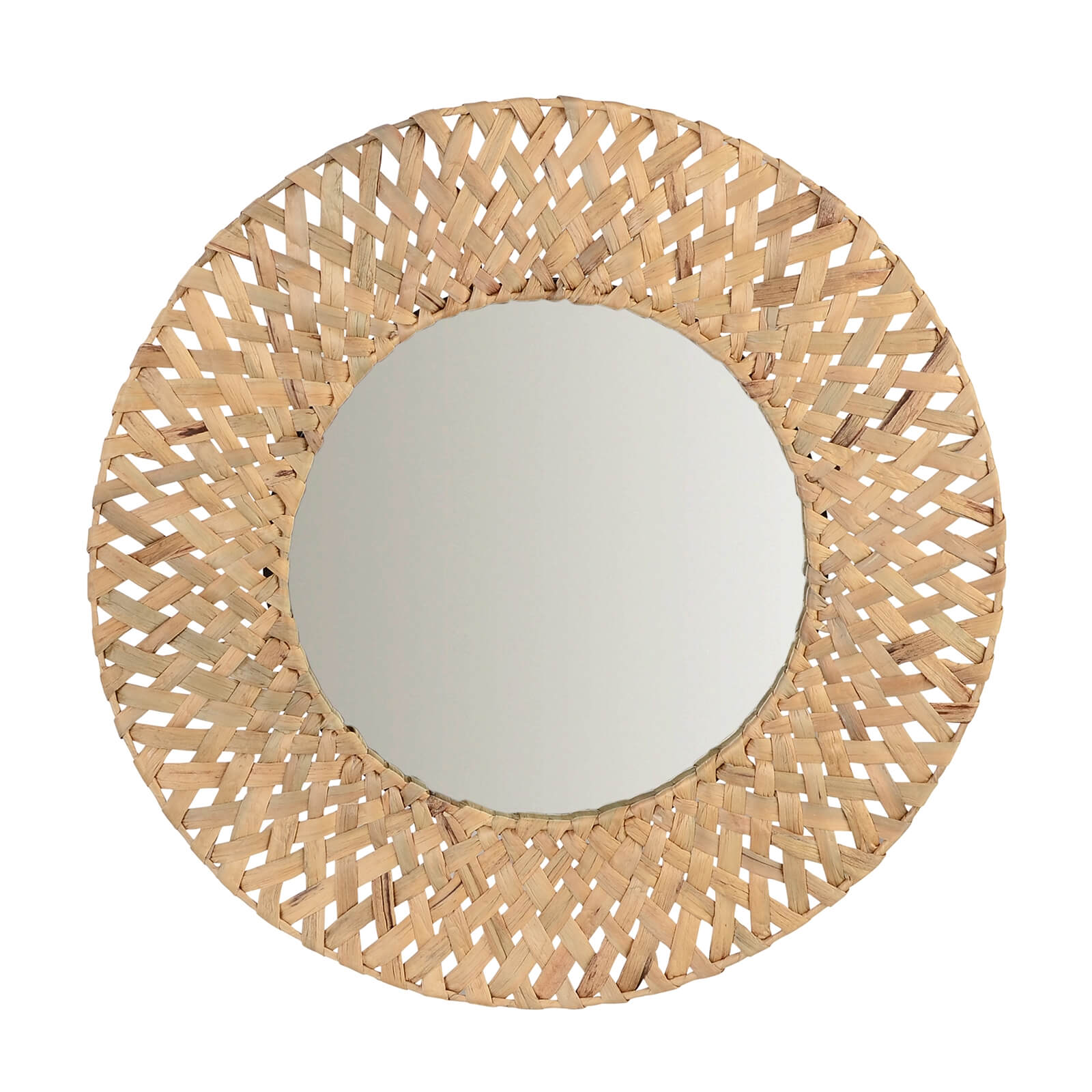 Mumbai Natural Woven Circular Mirror