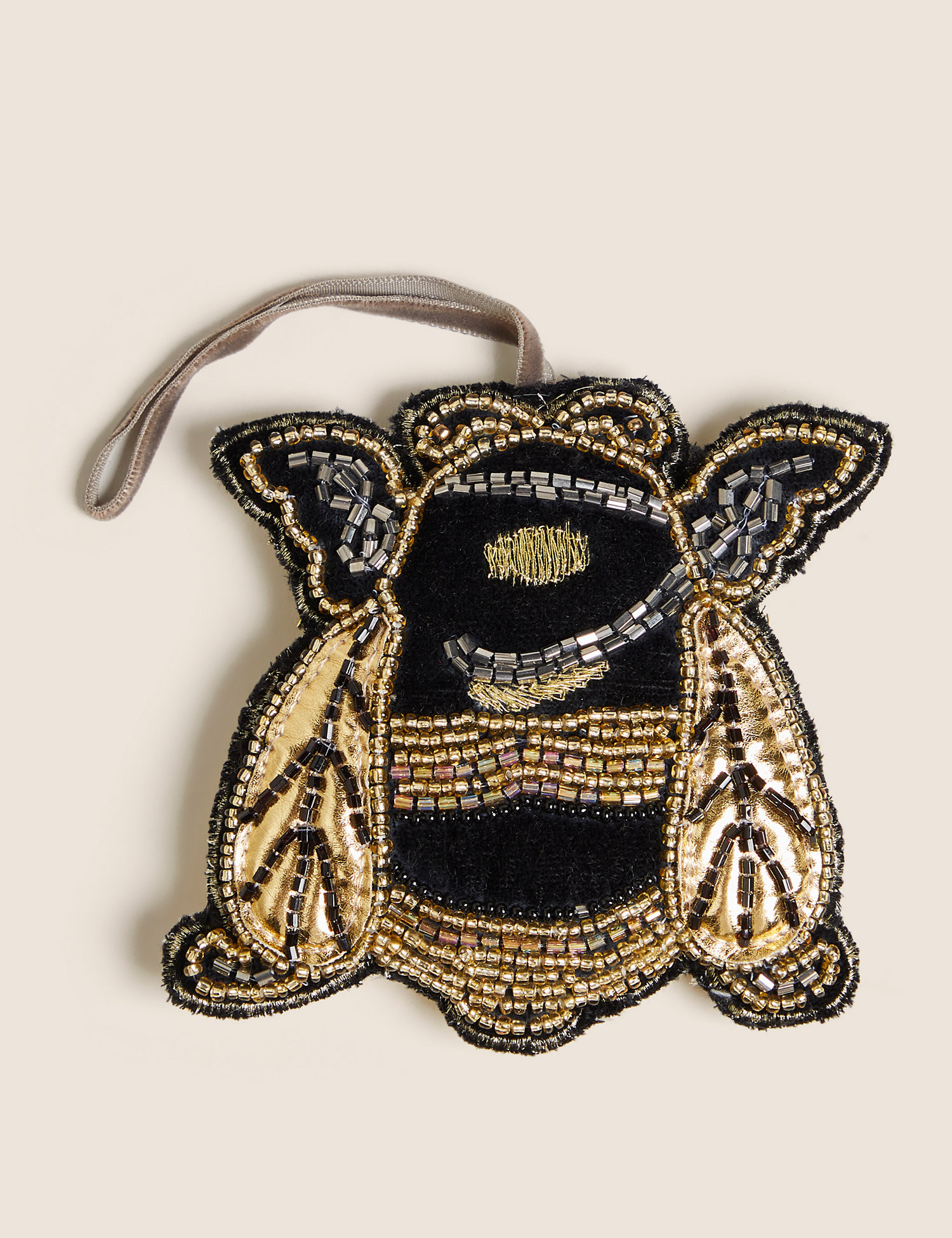 M&S Gold Hanging Bee Tree Decoration, Gold