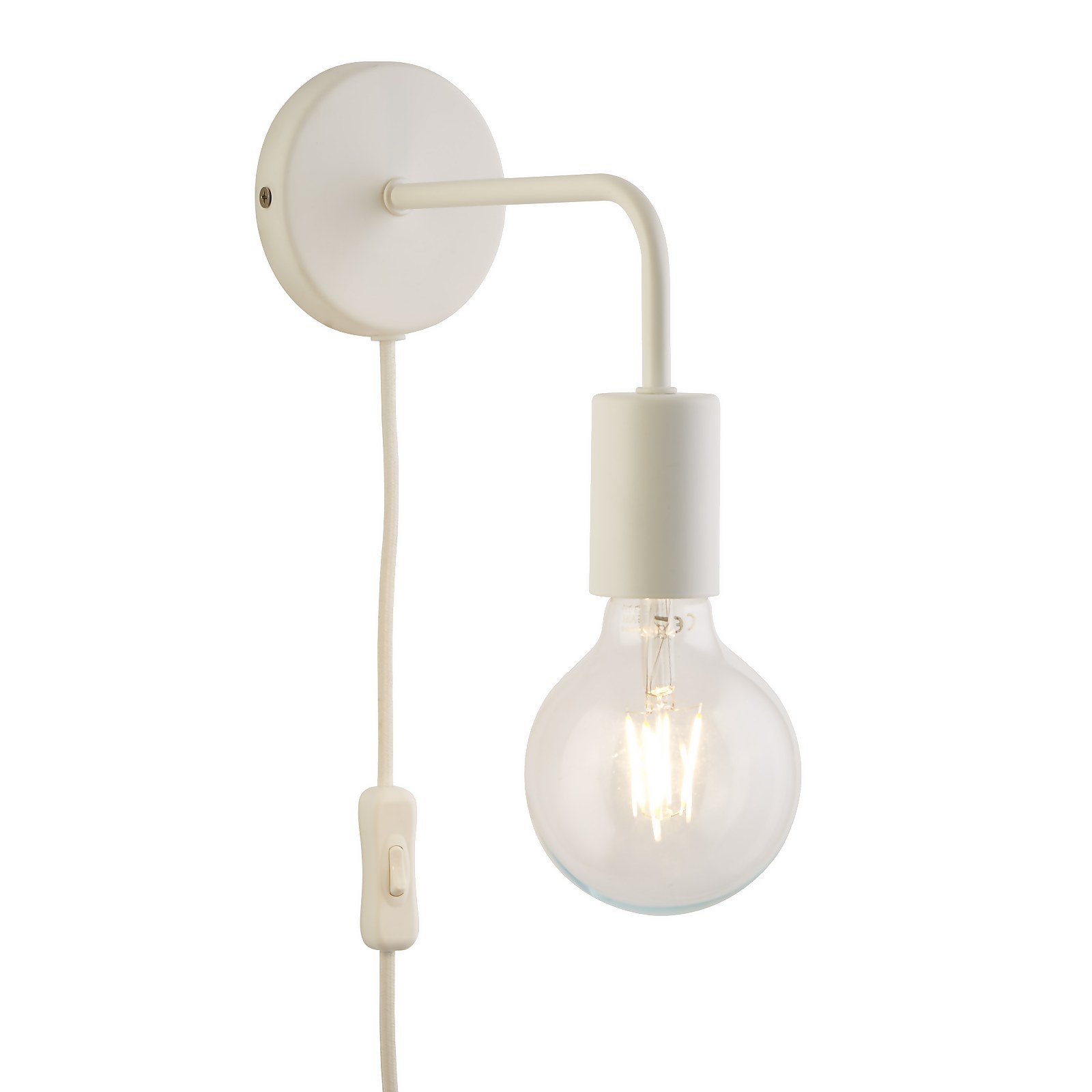 Jay Plug In Wall Light - White